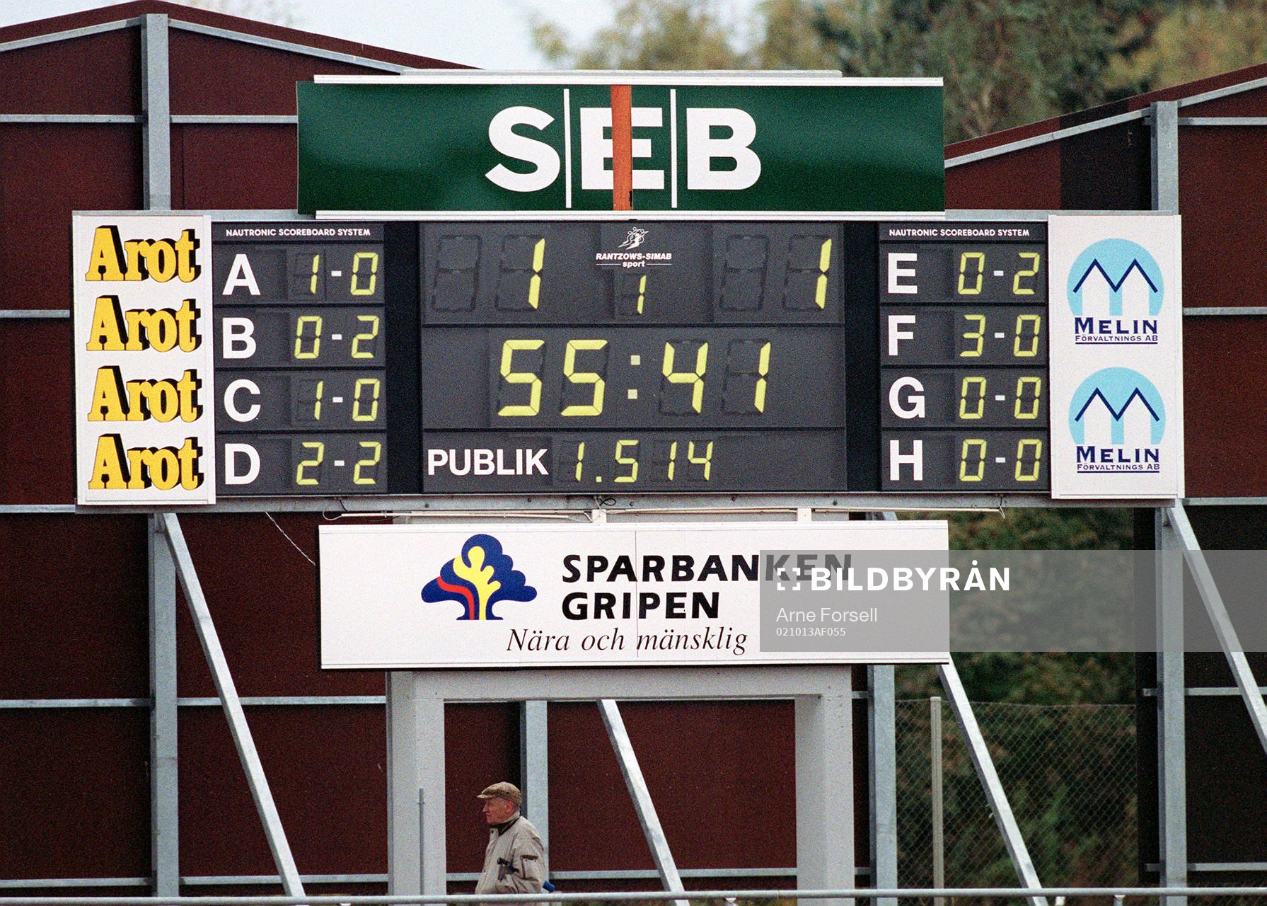 Fotboll, Ängelholm, skylt, resultattavla
