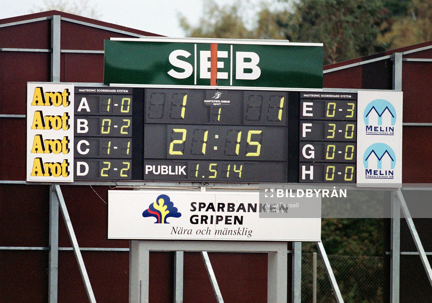 Fotboll, Ängelholm, skylt, resultattavla