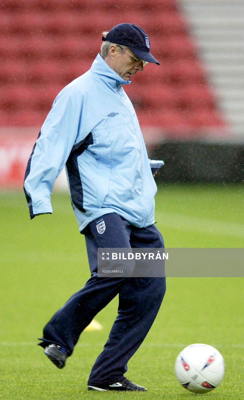  Sven-Göran Eriksson på träningen idag.