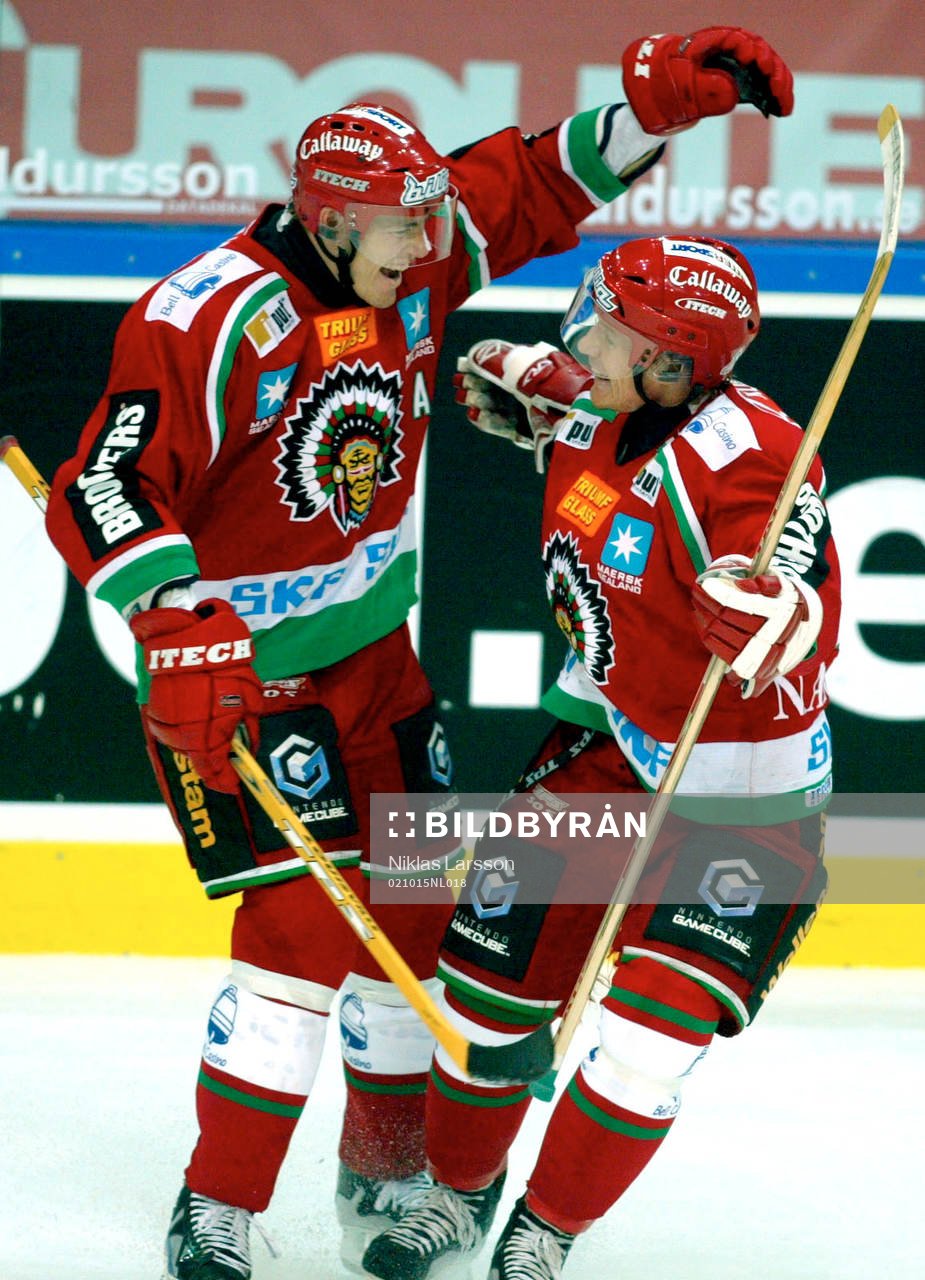 Niklas Andersson Jonas Johnson jublar, jubel