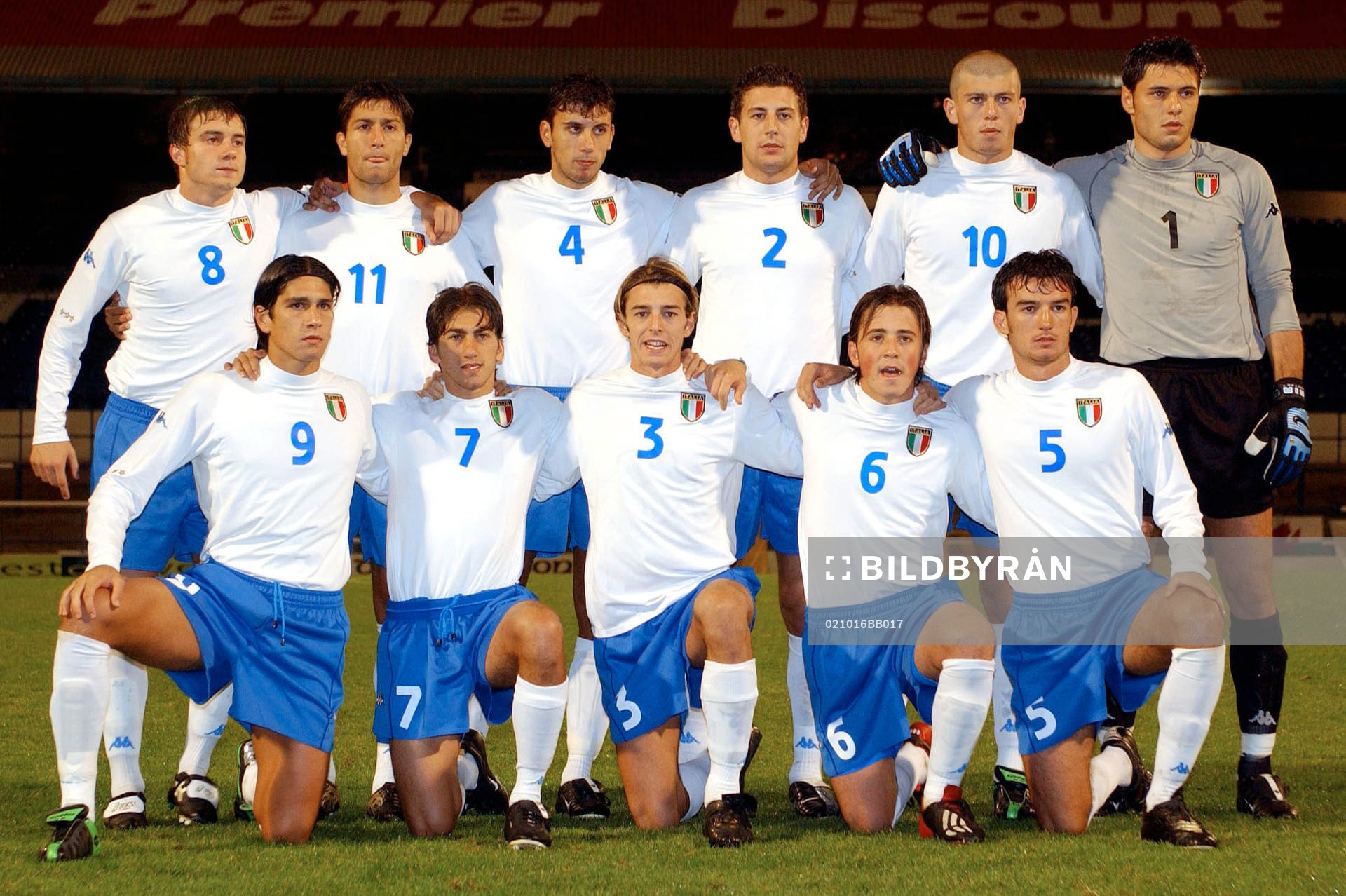 Fotboll, U21, Italien, lagbild.