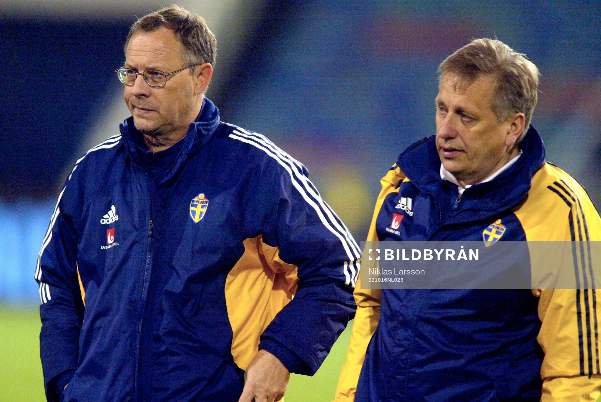 Lars Lagerbäck och Tommy Söderberg, tränare,