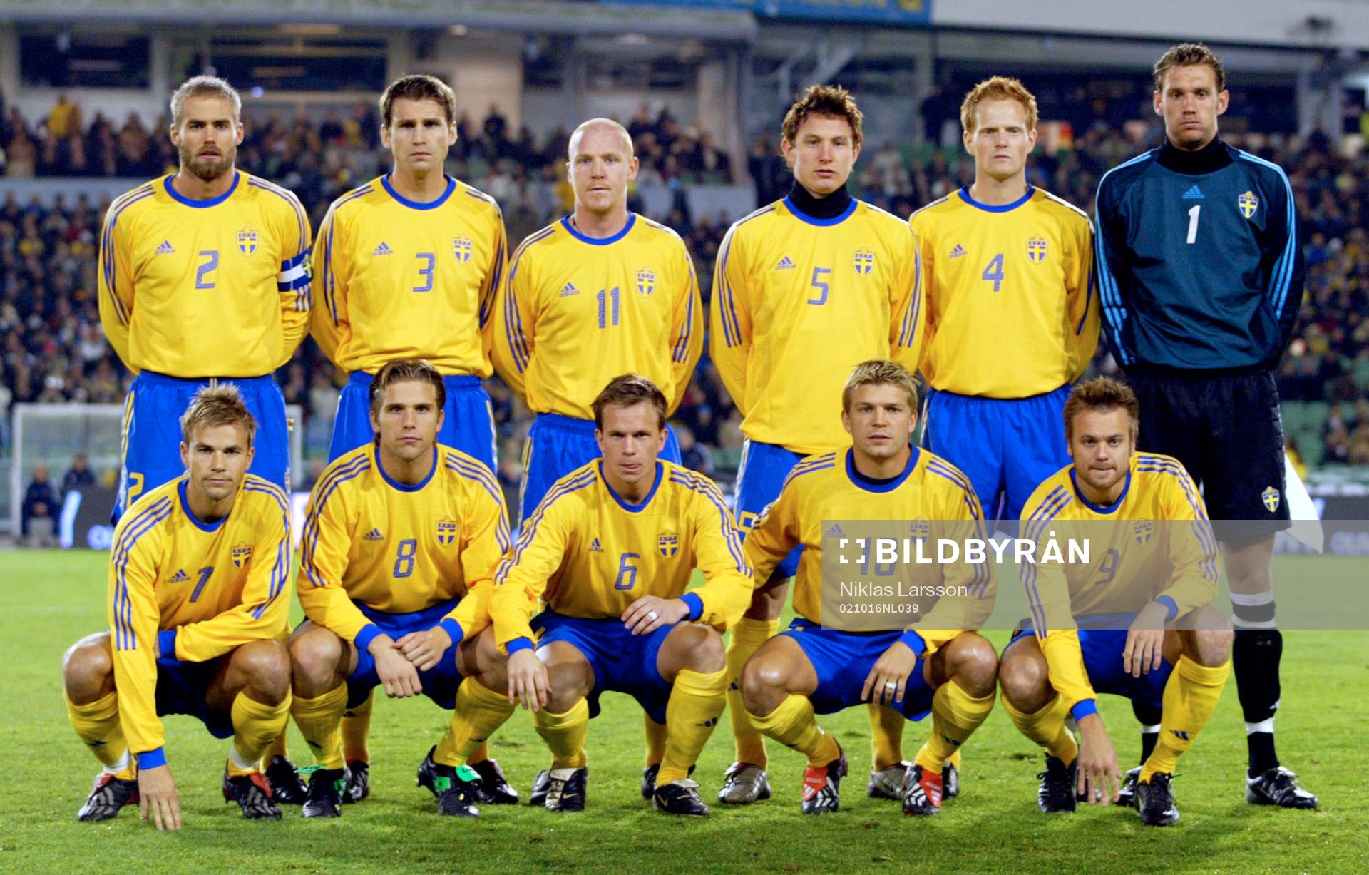 Fotboll, herr, Sverige, lagbild. Bakre raden fr v; Olof