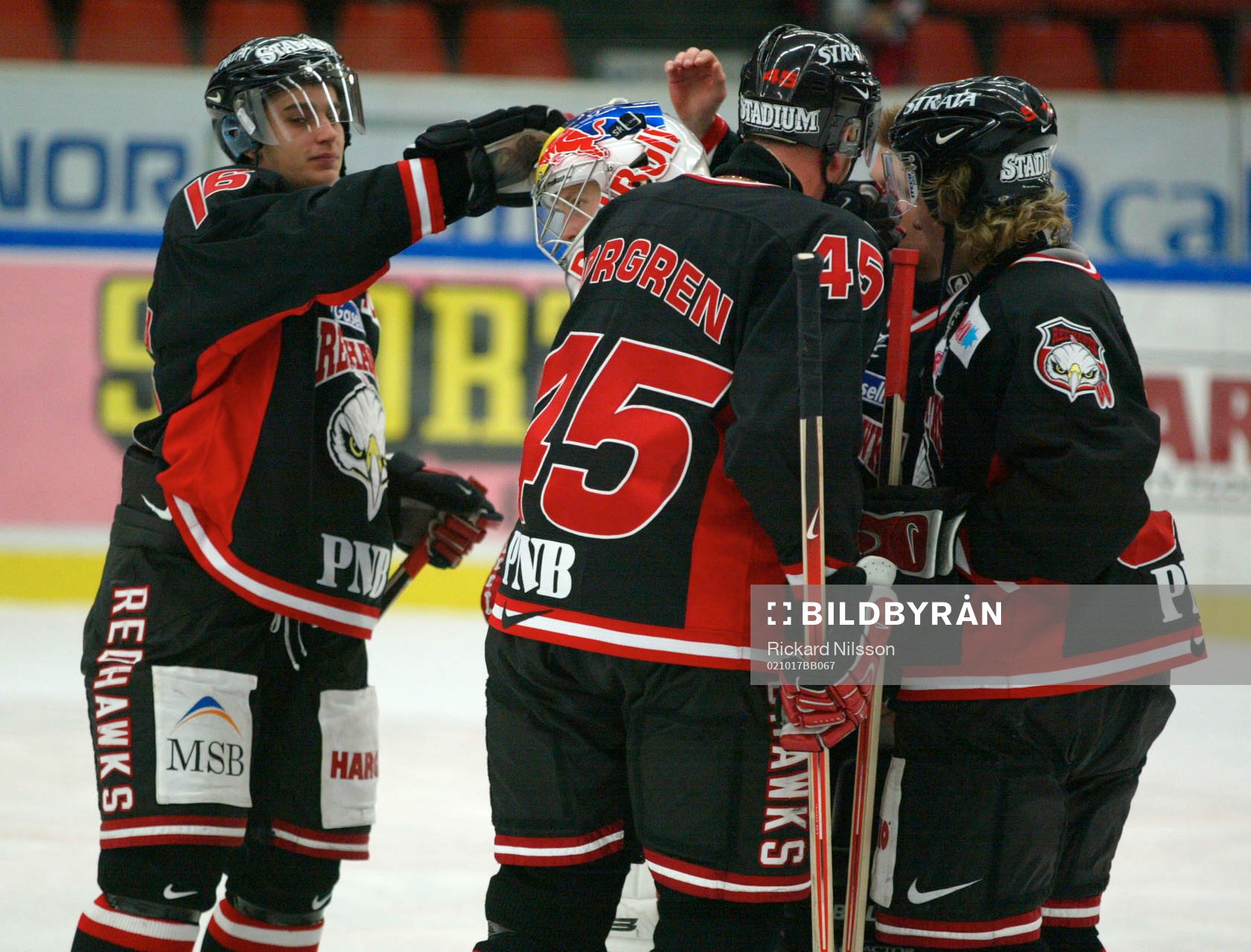 Franz Nielsen, Andreas Hadelöv, Mika Hannula. Jubel