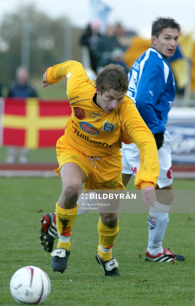 Björn Hofvendahl, Ängelholm, springer ifrån Trelleborgs