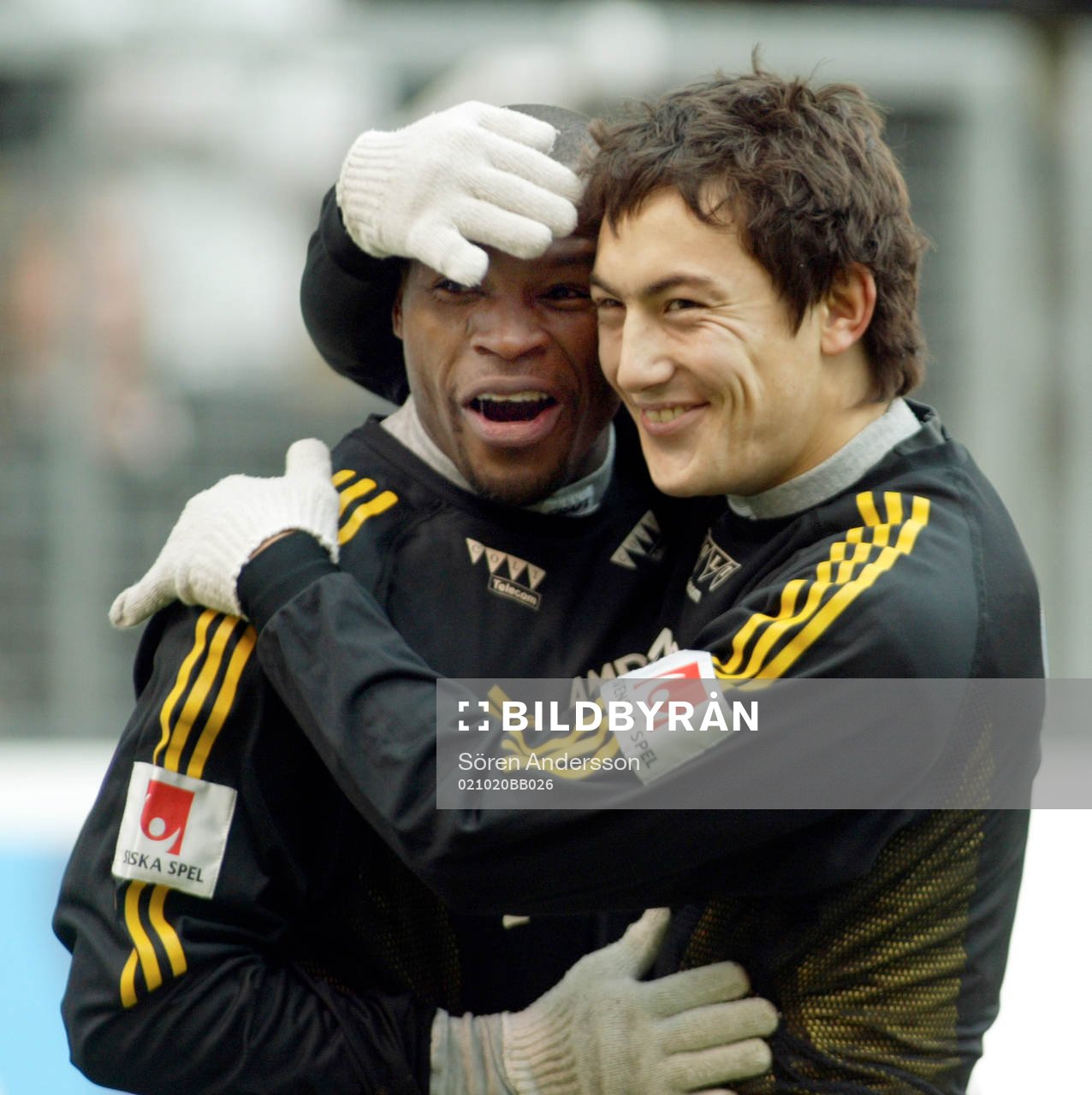 Samuel Ayorinde och Stefan Ishizaki, AIK, jubel AIK