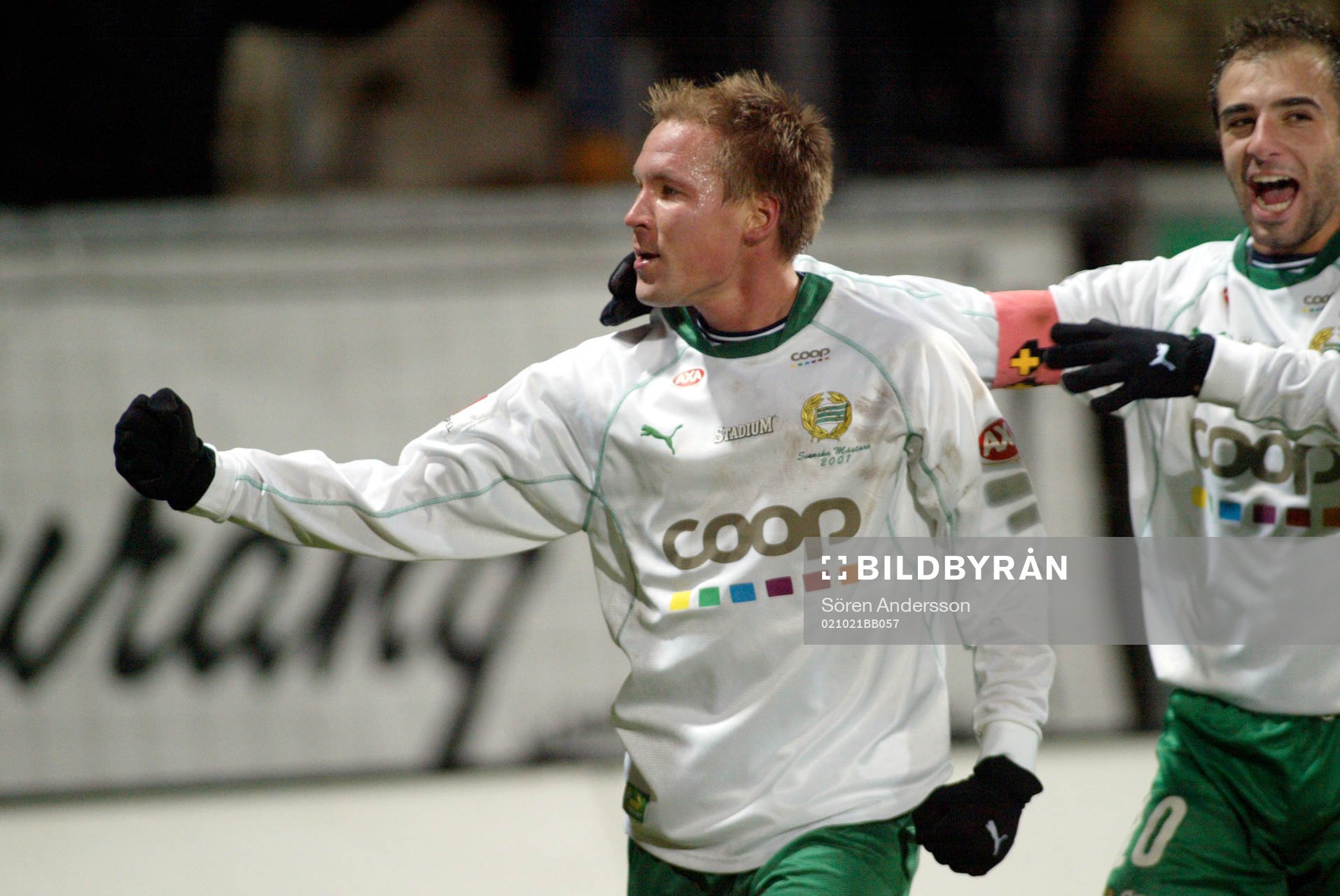  Antti Pohja och Kennedy Bakircioglu, Hammarby, jubel.