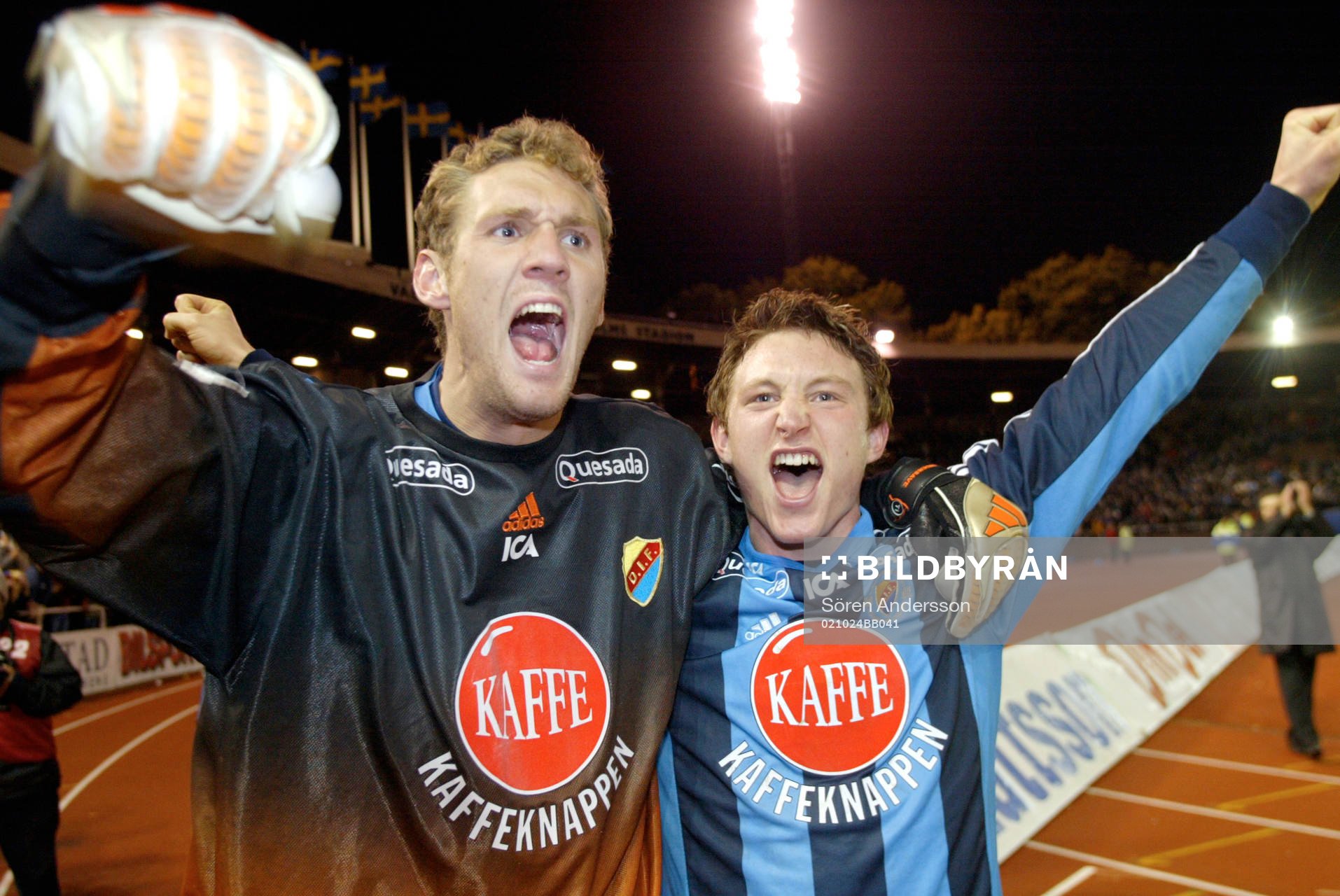 Andreas Isaksson och Kim Källström, Djurgården, jubel