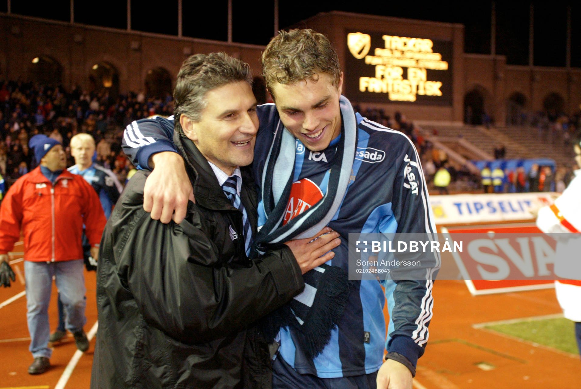 Zoran Locic och Johan Elmander, Djurgården, jubel