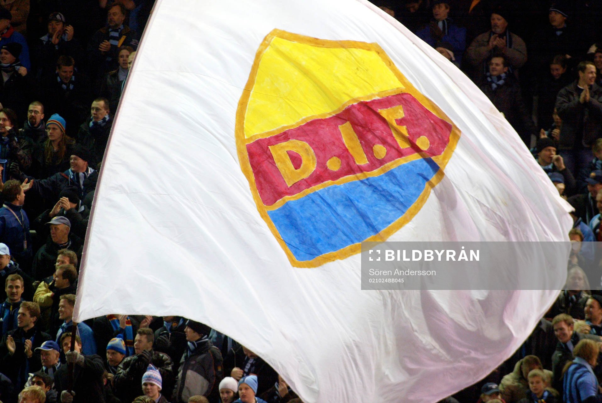 Supporter, flagga, Djurgården, DIF