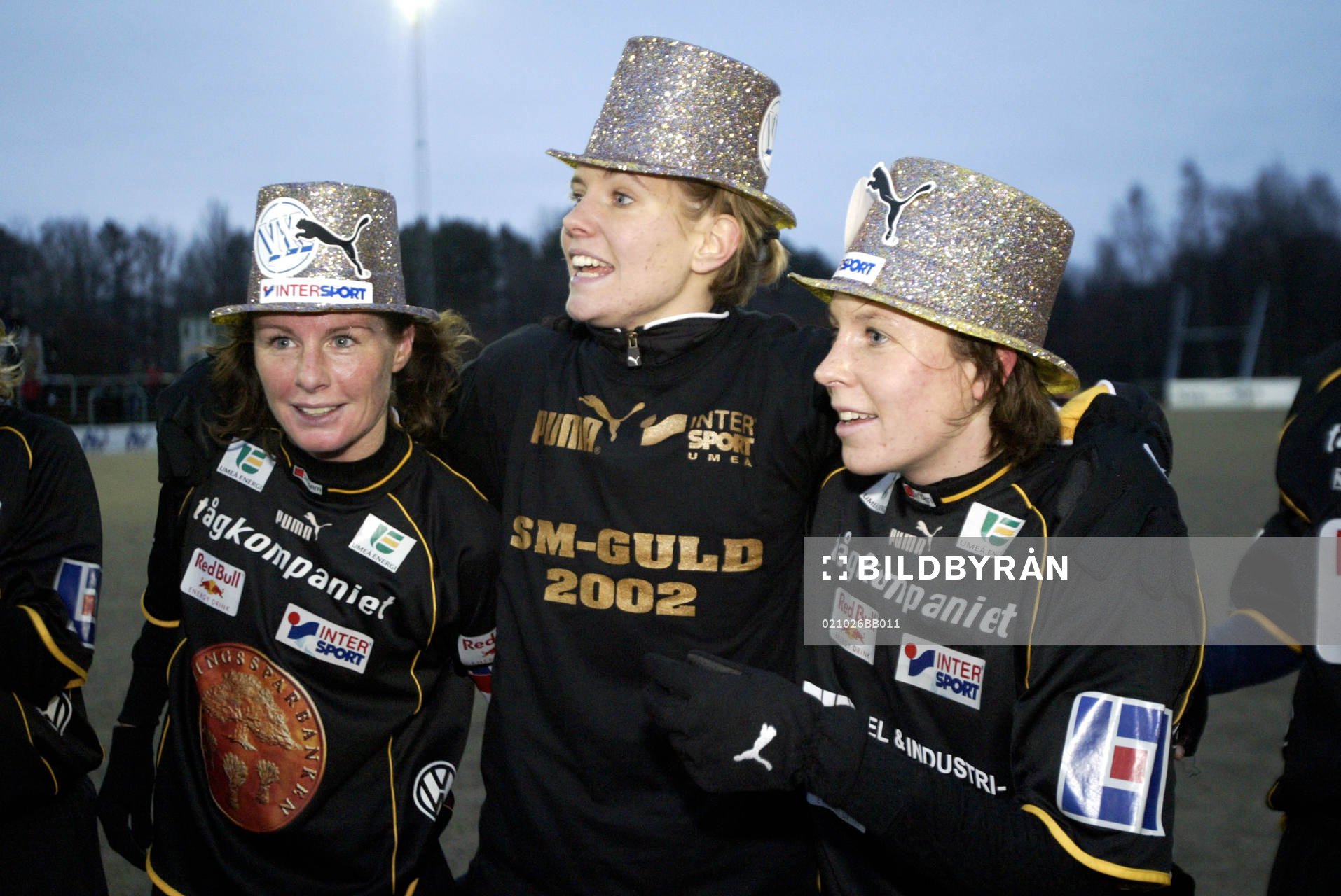 Fotboll, dam, allsvenskan, Umeå, Svenska mästare 2002.