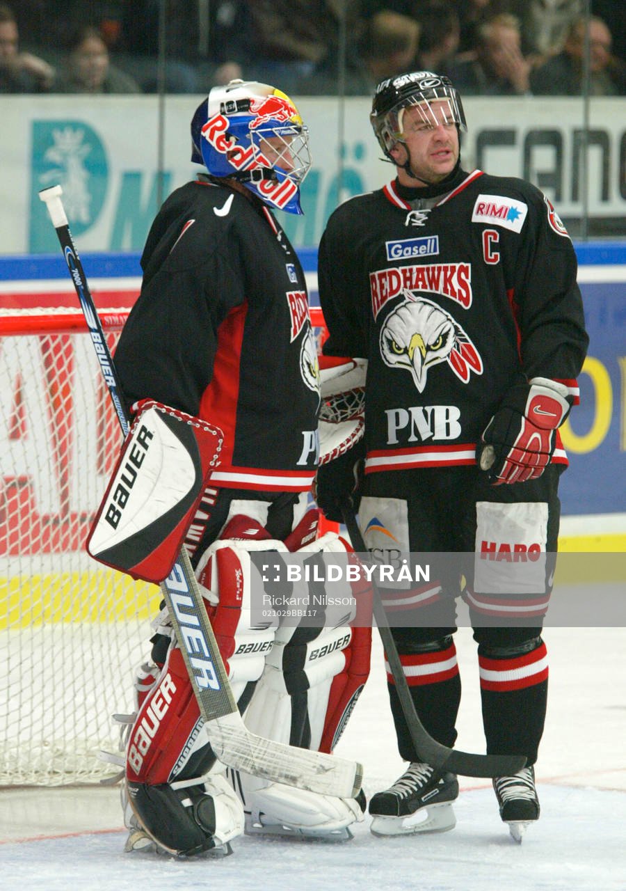 Andreas Hadelöv, målvakt och Petri Liimatainen