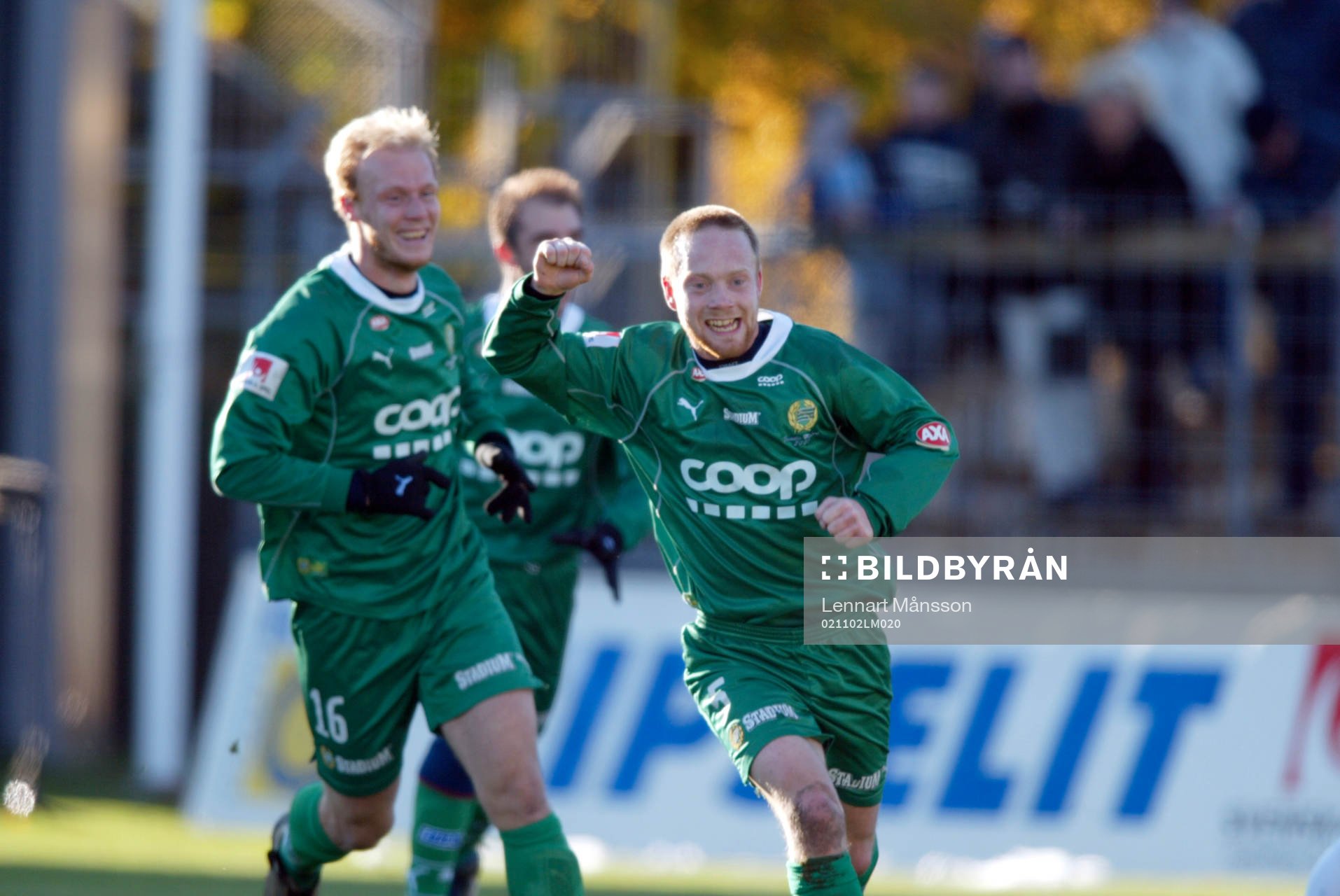  Fredrik Winsnes, Hammarby jublar , jubel efter sitt 0-2 mål