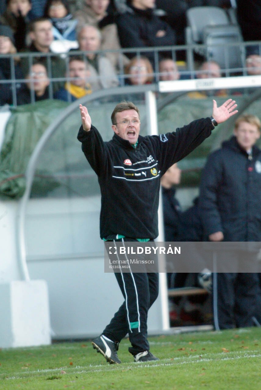 Anders Linderoth, tränare Hammarby jublar