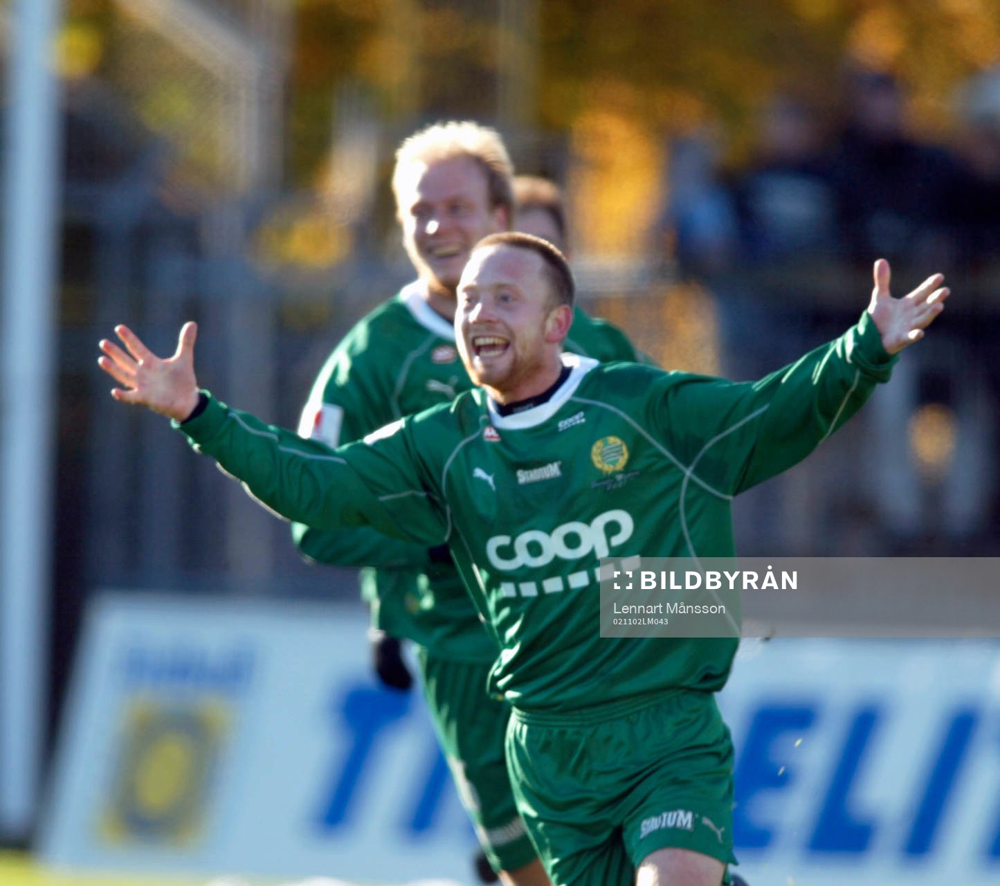  Fredrik Winsnes, Hammarby jublar, jubel,  efter sitt 0-2 mål