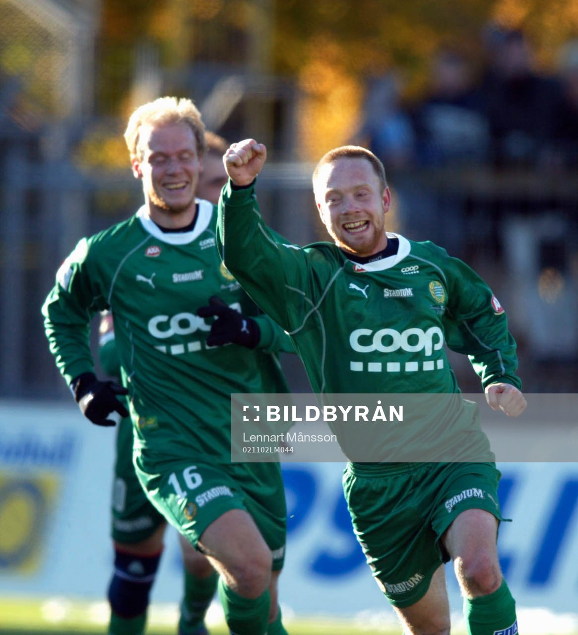  Fredrik Winsnes, Hammarby jublar, jubel,  efter sitt 0-2 mål