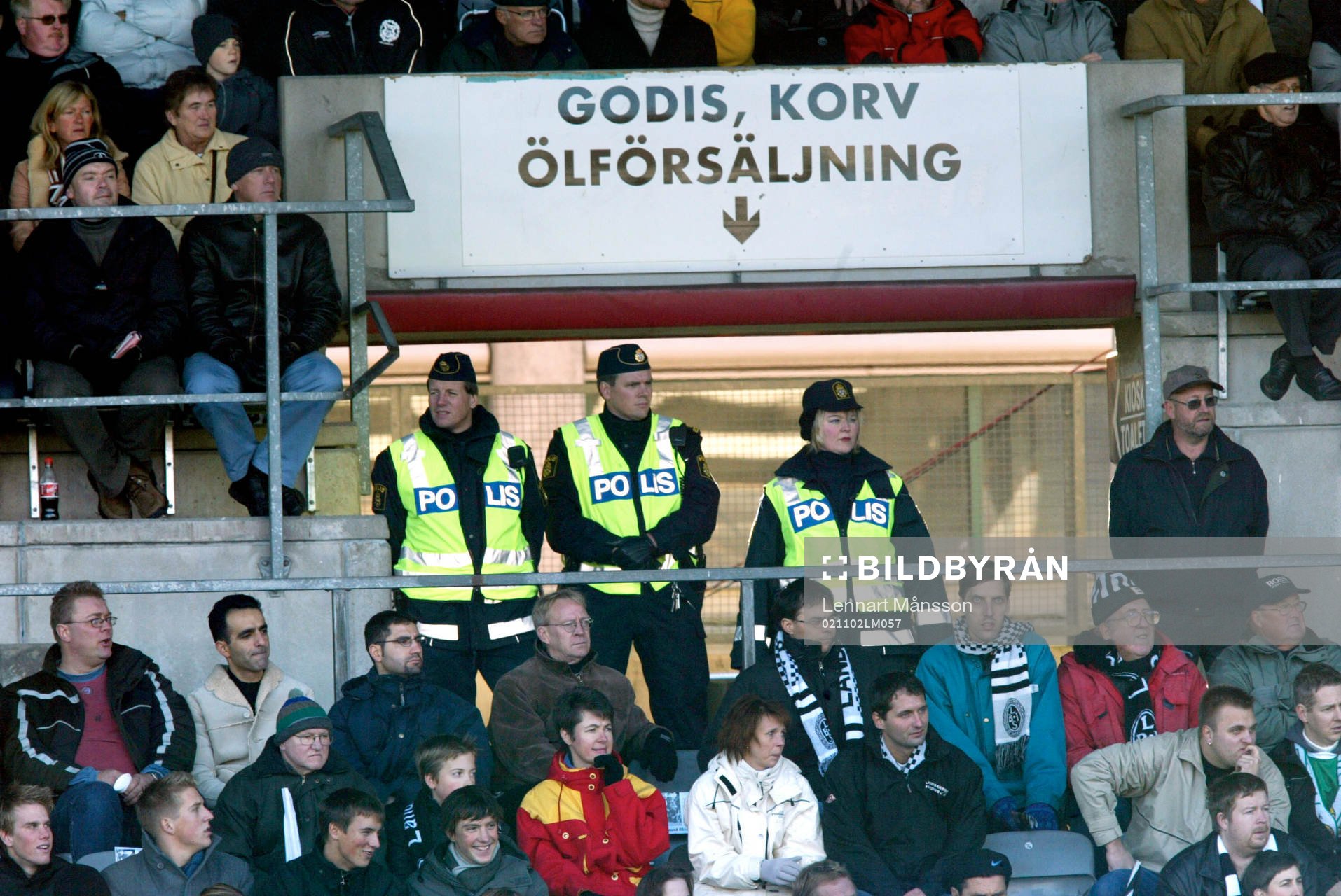 Poliser, läktare