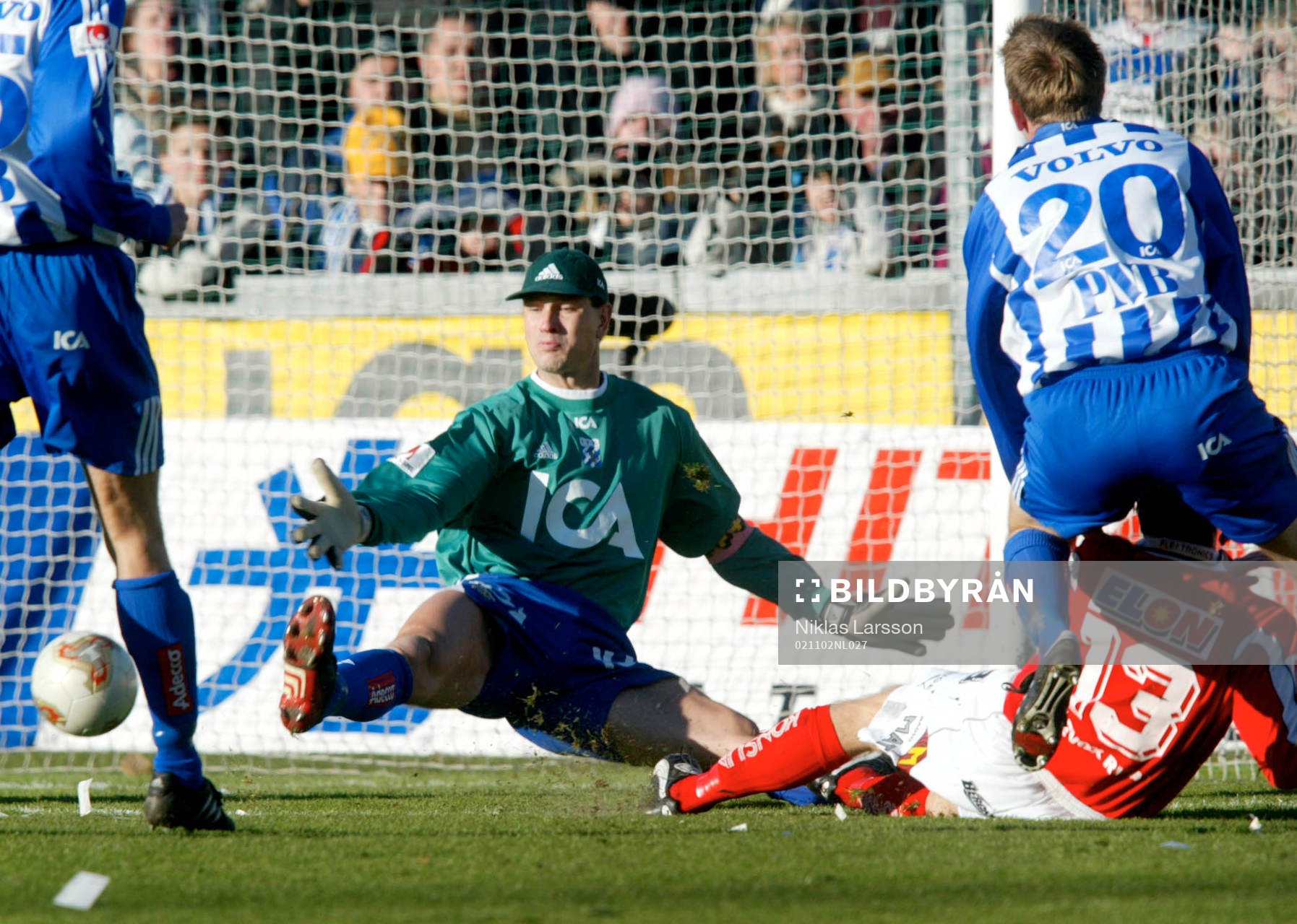 Daniel Mobaeck, Kalmar gör 0-1 bakom Bengt Andersson,