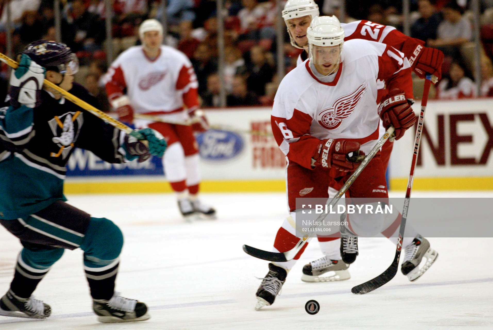 Kirk Maltby och Darren McCarty, Detroit. (Canal +)