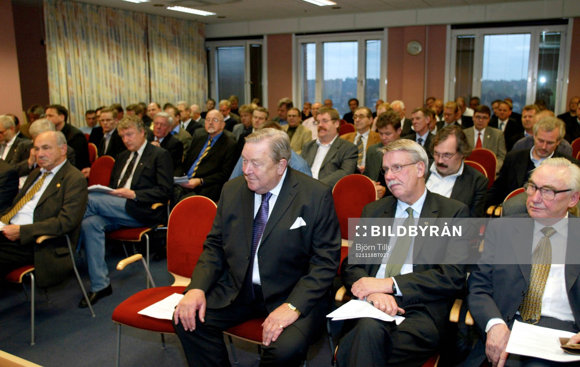 Längst till vänster Cars Stenfeldt, Lennart Johansson och