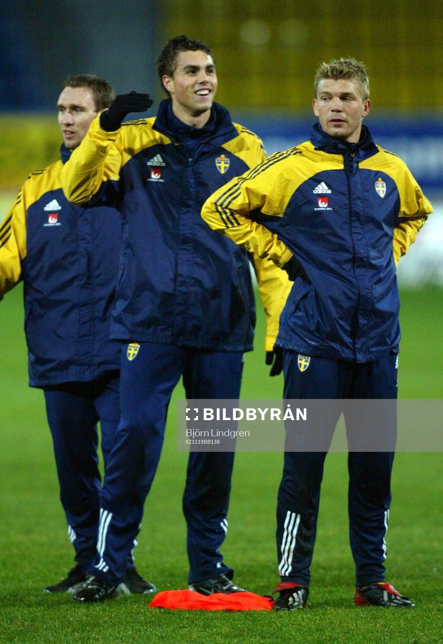 Johan ELmander och Marcus Allbäck, Sverige