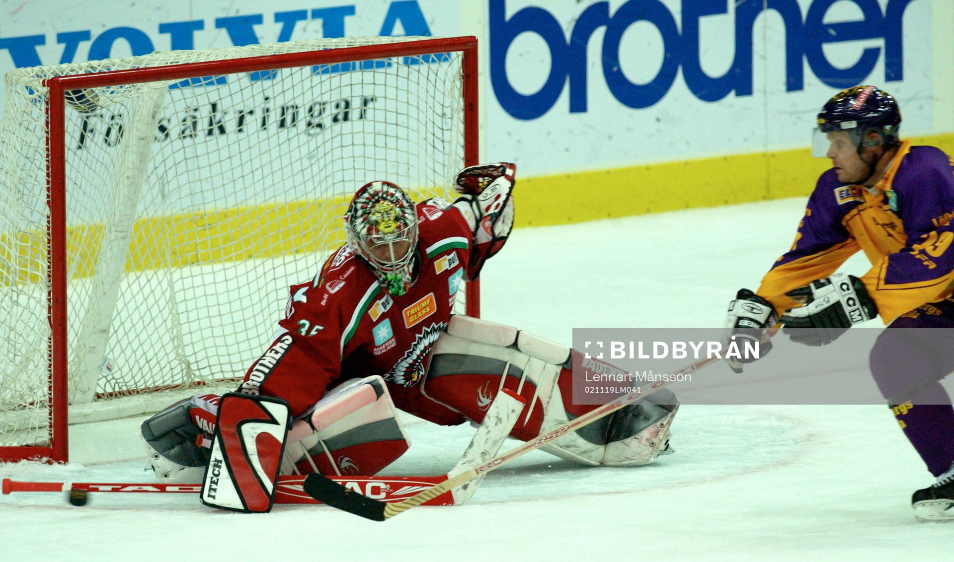 Henrik Lundqvist, målvakt, och Greger Artursson