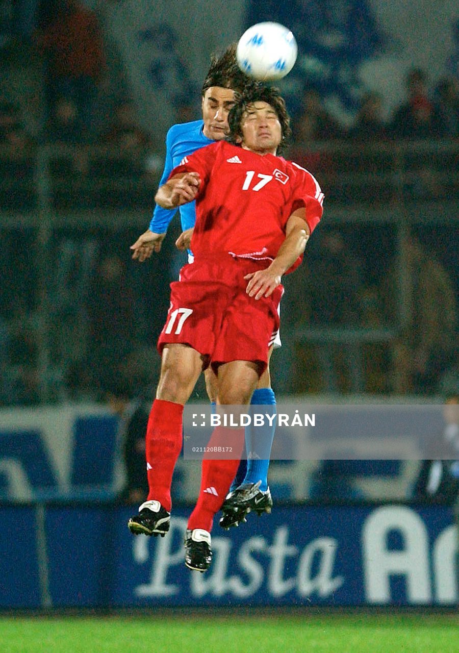 Cannavaro, Italien och Mansiz, Turkiet, nickar