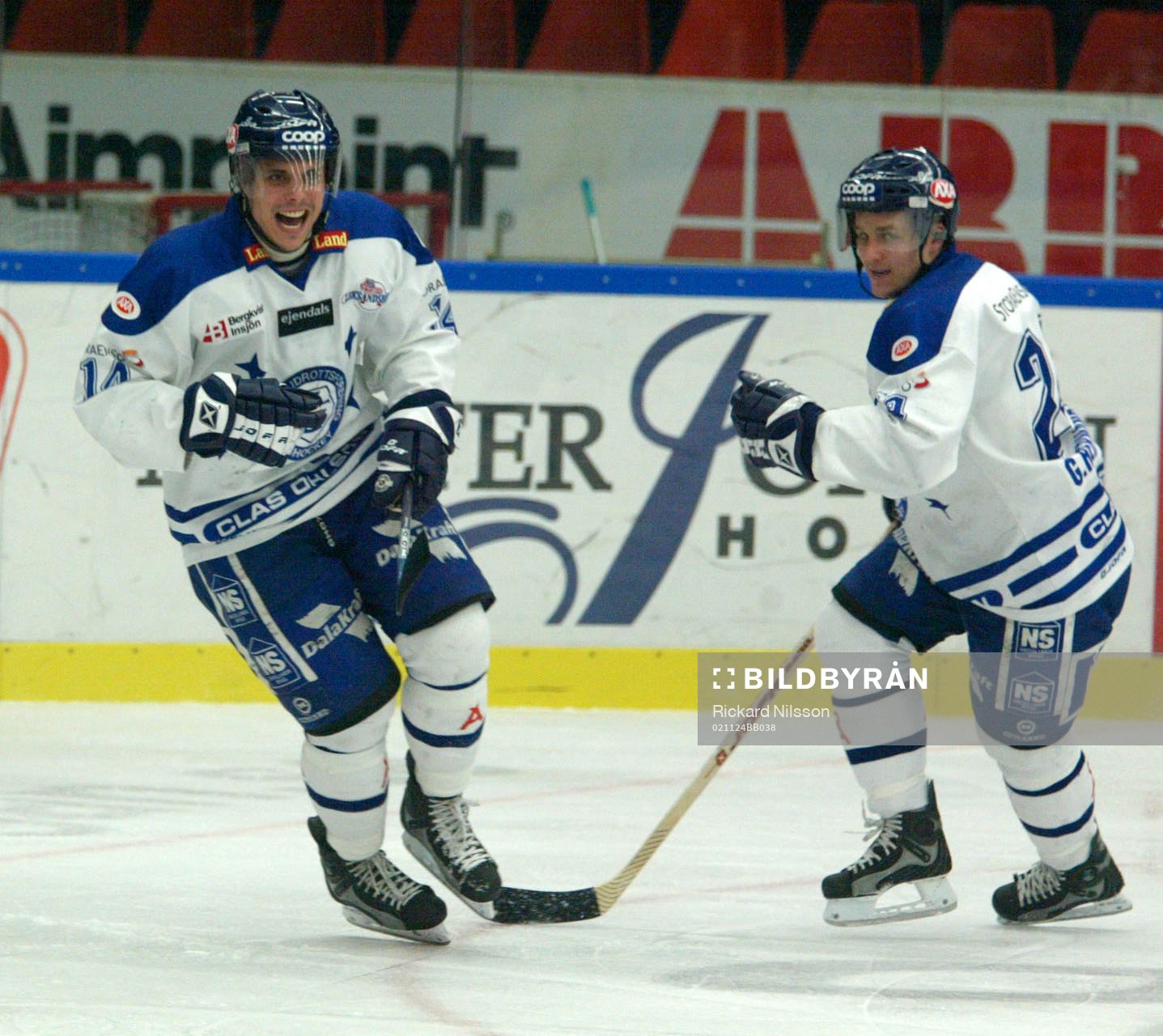Daniel Widing och Göran Hermansson, Leksand. Jubel