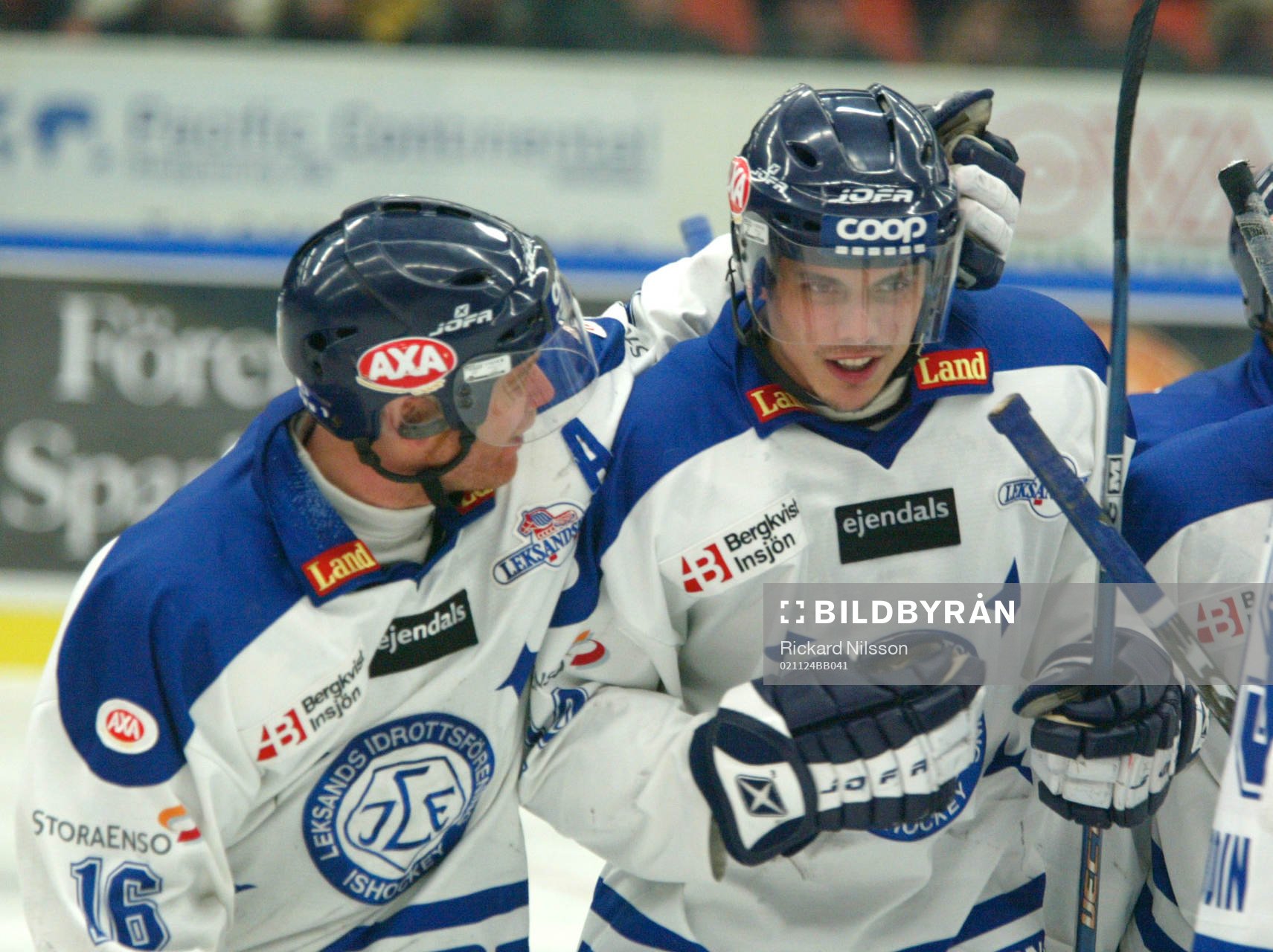 Ishockey, Elitserien, jubel, Niklas Eriksson och Daniel