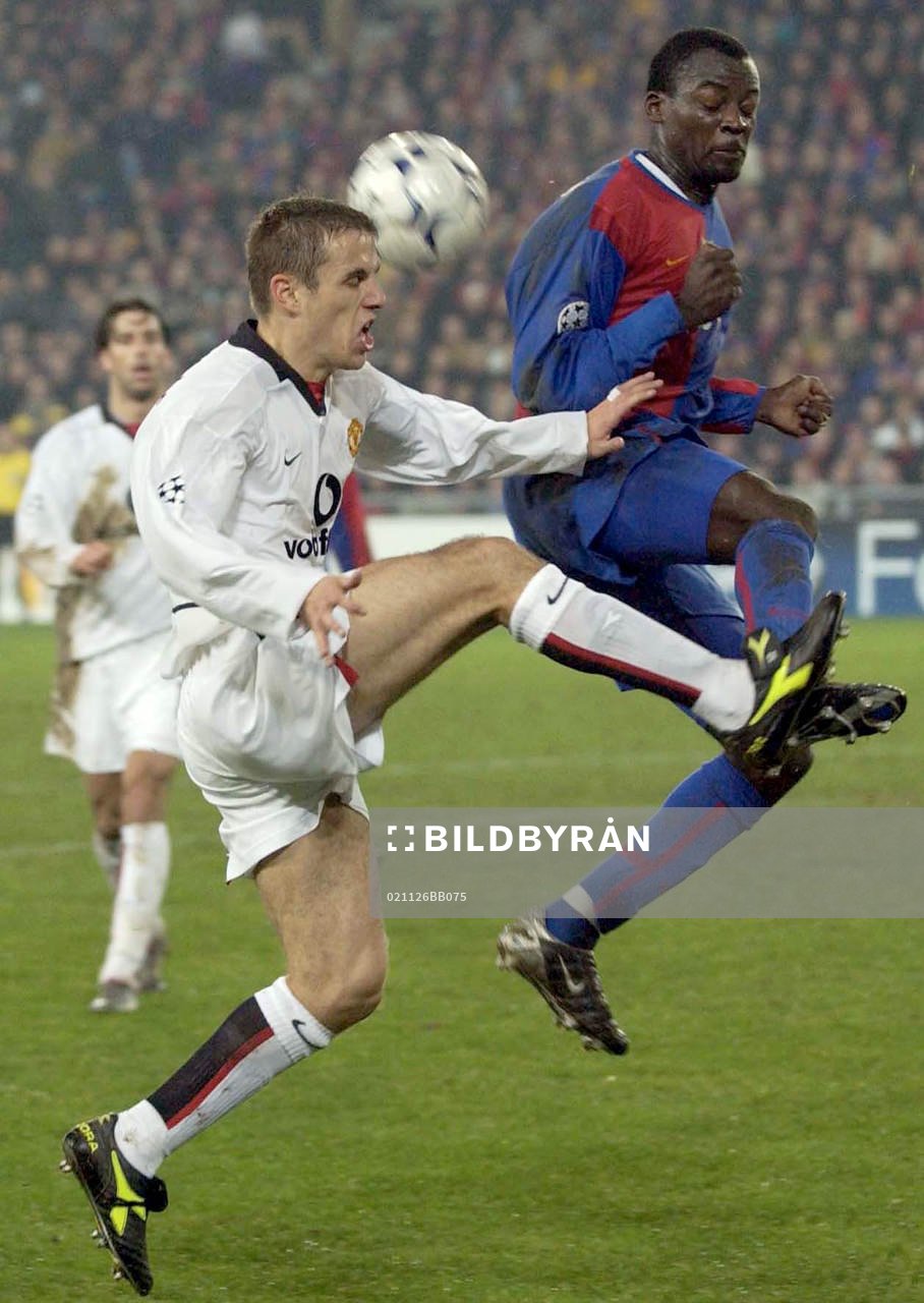 Timothee Atouba, Basel och Phil Neville, Manchester United