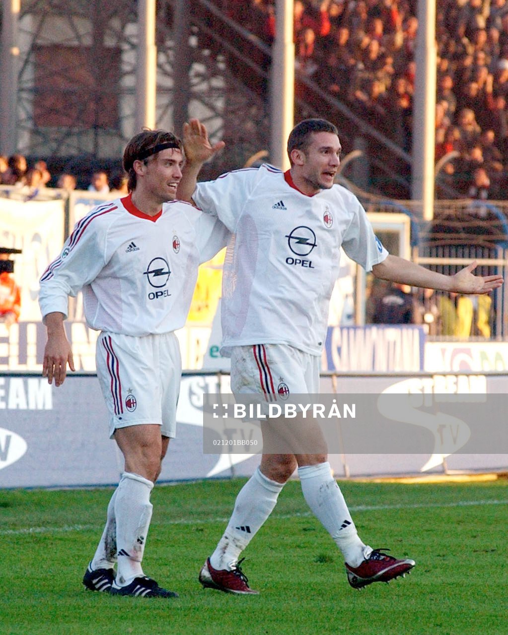 Simic och Shevchenko, Milan, jubel