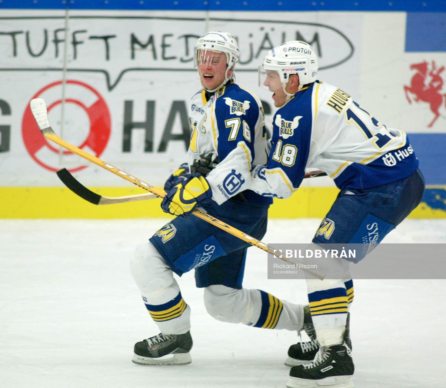 Johan Davidsson och Anders Huusko, HV 71. Jubel