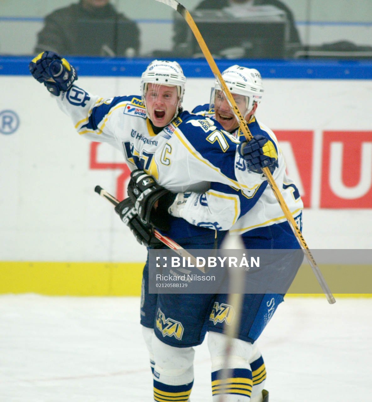 Johan Davidsson och Anders Huusko, HV 71. Jubel