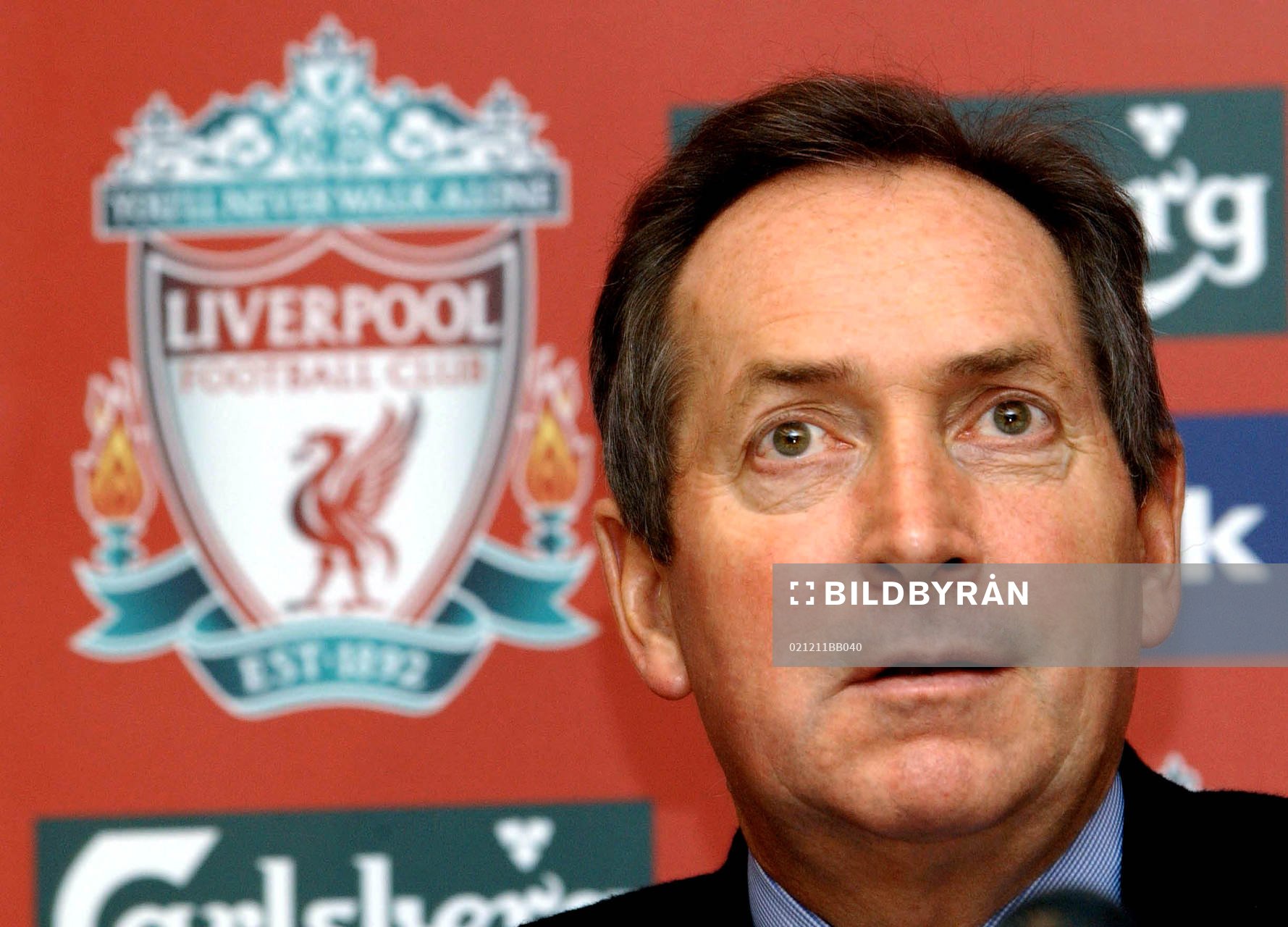  Gerard Houllier, tränare, manager, Liverpool.