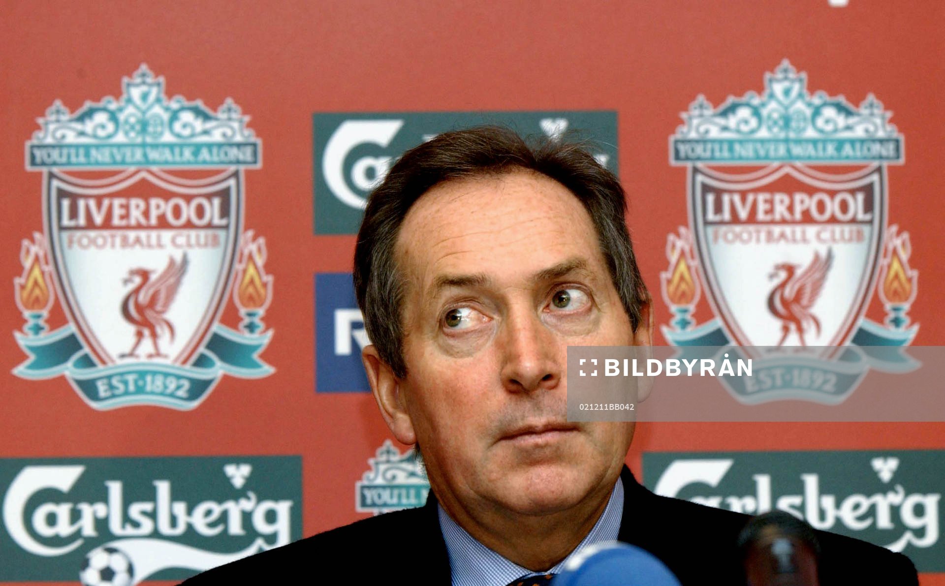  Gerard Houllier, tränare, manager, Liverpool.