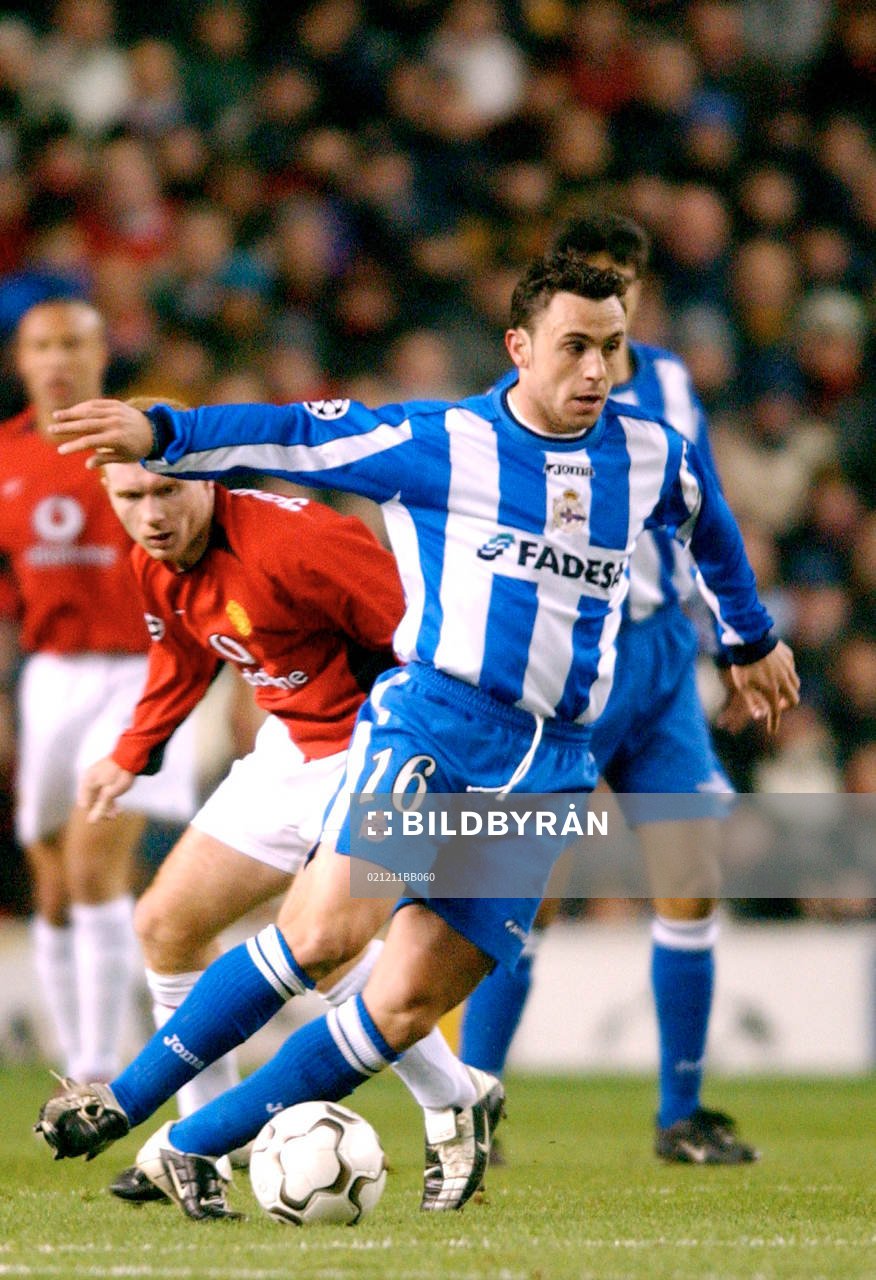  Segio, Deportivo och Paul Scholes, Manchester United.