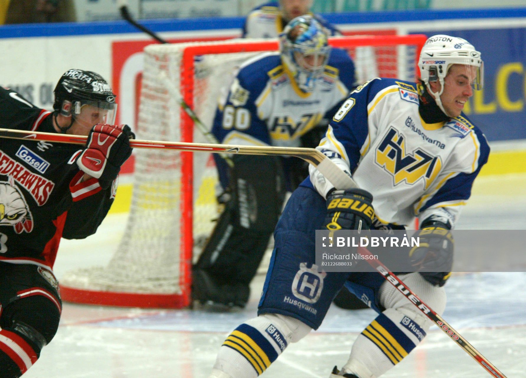 Jan Hammar och Johan Hult, HV 71. Hackning