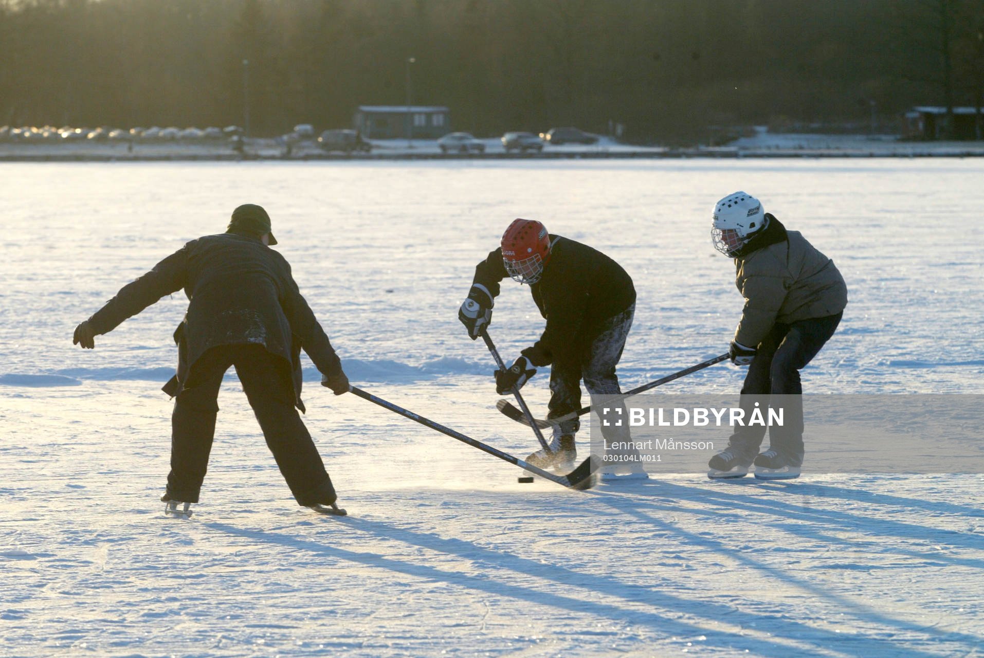 Finjasjön, vinter, aktiviteter, is, ishockey