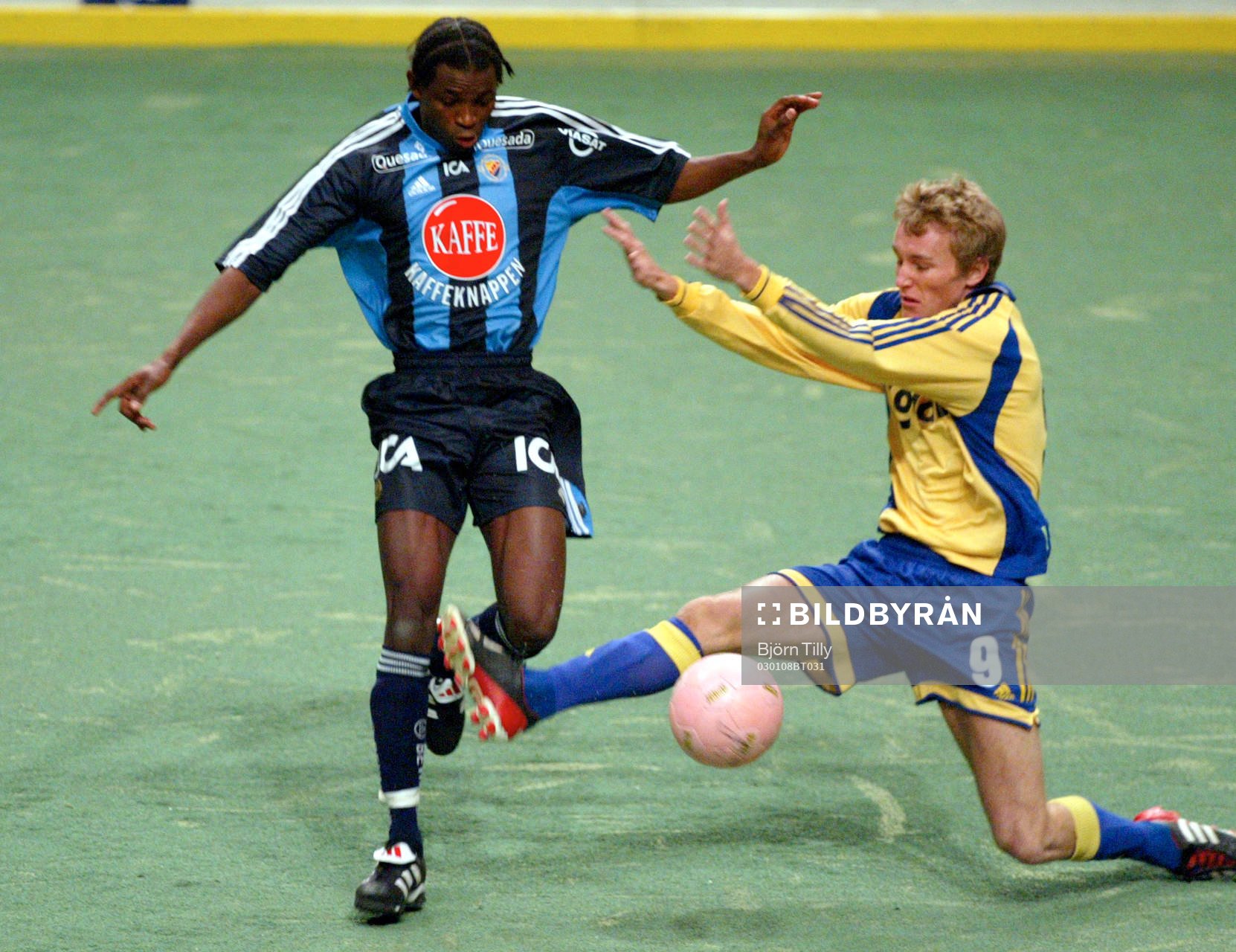  René Makondele, Djurgården och Thomas Kahlenberg, Bröndby.