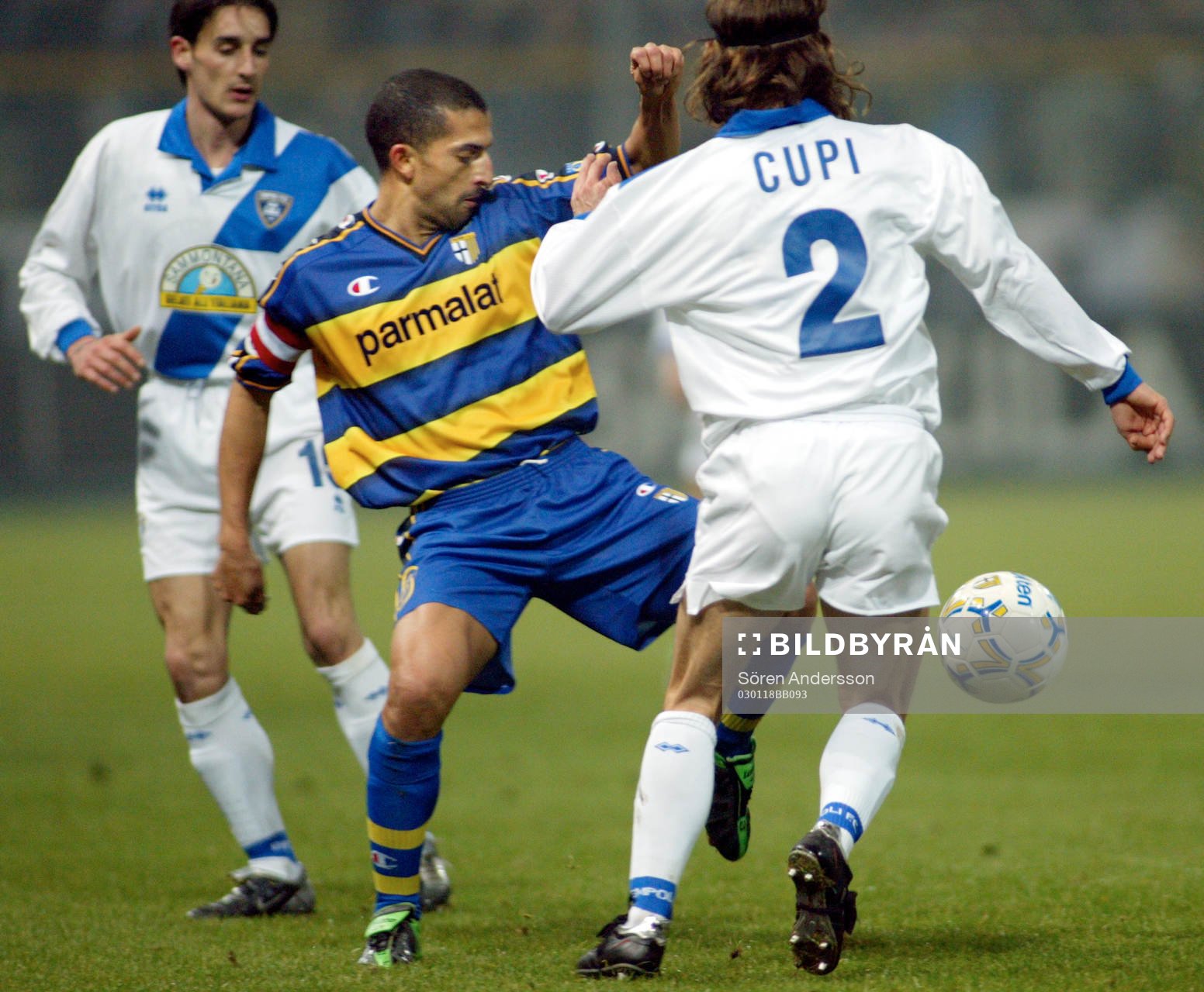  Sabri Lamouchi, Parma och Andrea Cupi och Alessandro Agostini, Empoli.