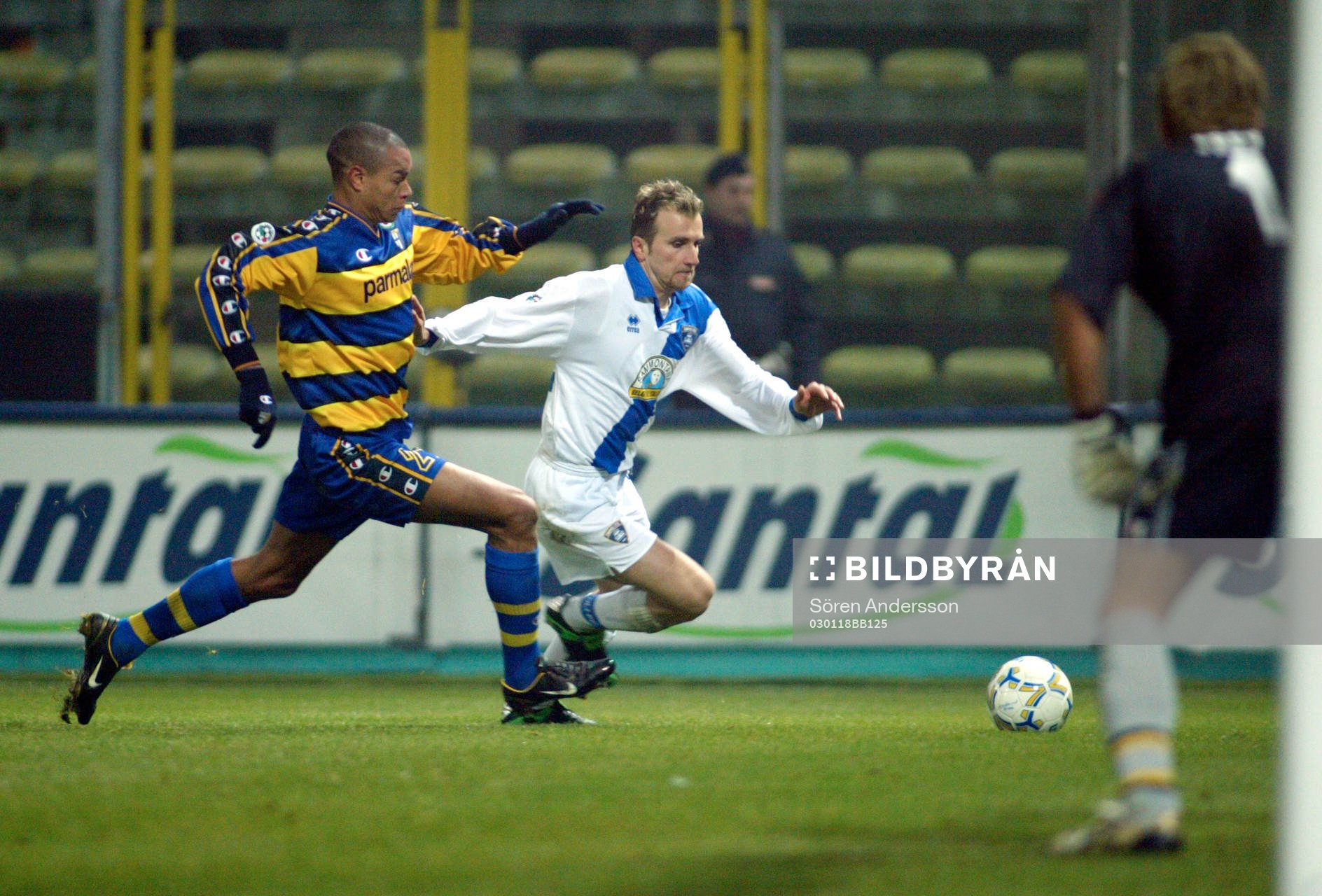 Matteo Ferrari och Sebastien Frey, målvakt, Parma och