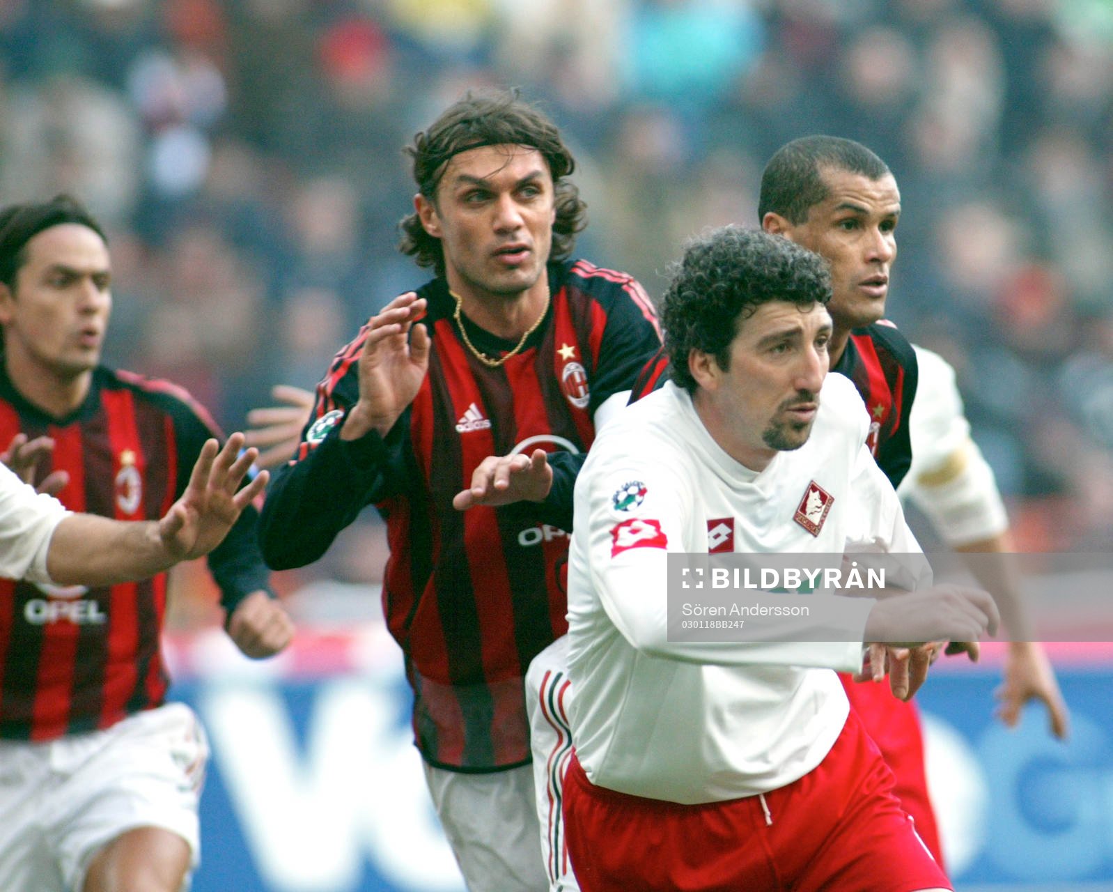Filippo Inzaghi, Paolo Maldini och Rivaldo, Milan och Dario