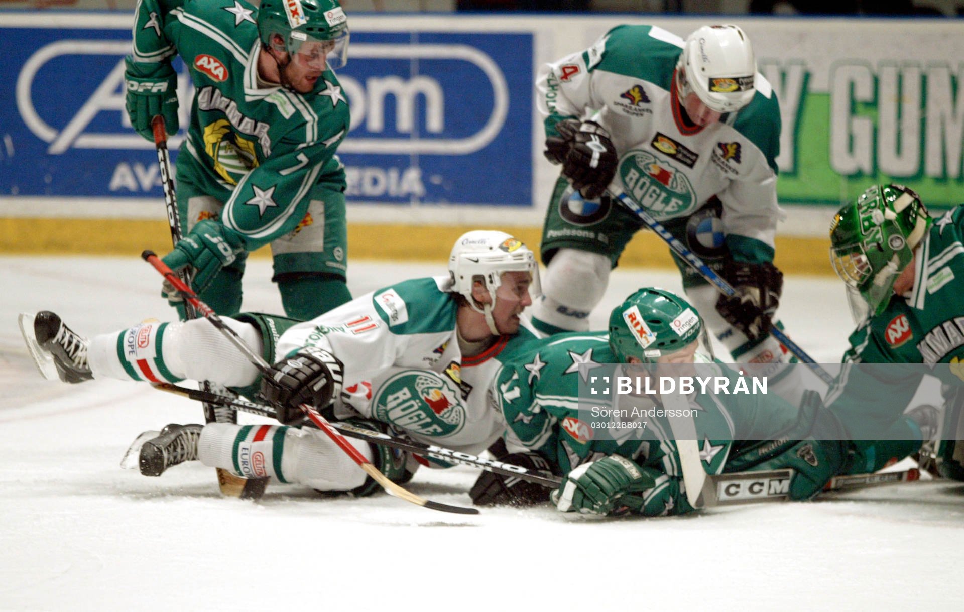 Tomas Andersson, Rögle och Linus Stensson Stefan Björk