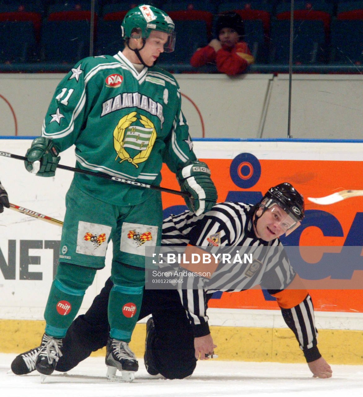 Ulf Gyllander, domare och Stefan Björk, Hammarby