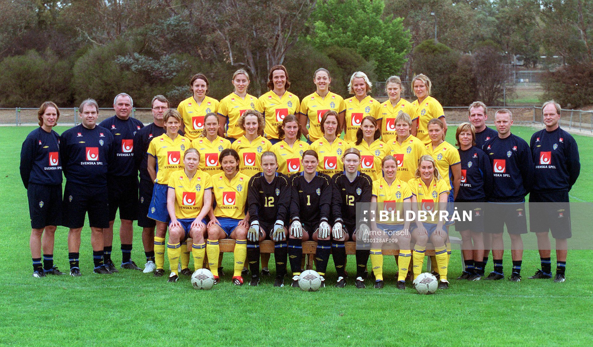 Fotboll, Dam, Sverige, Australian Cup,  lagbild