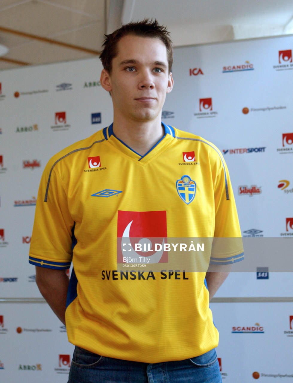 Fredric Lundqvist, Sundsvall, Sverige, landslagsdebuterar i