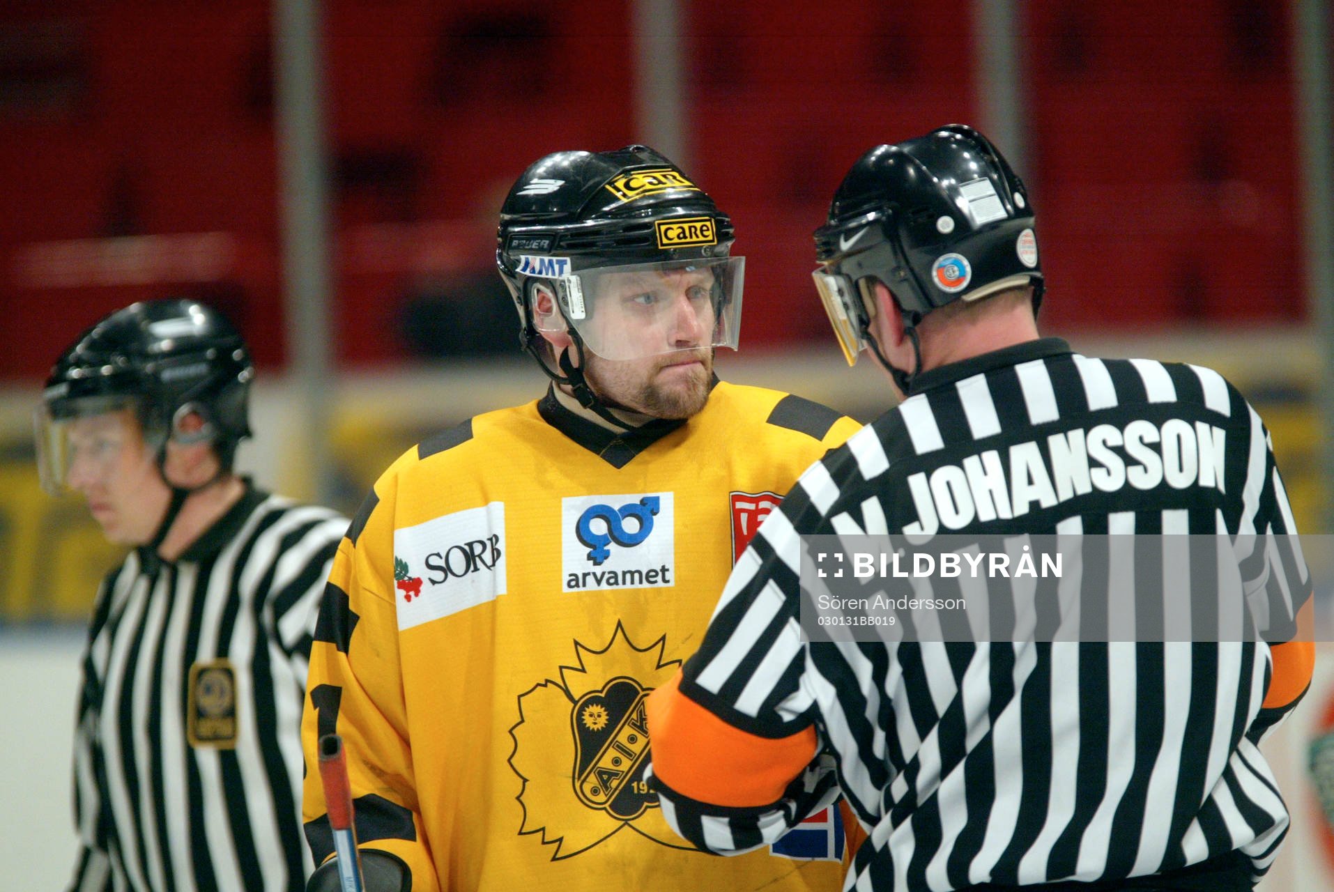 Pär Mikaelsson,  Skellefteå och Morgan Johansson, domare