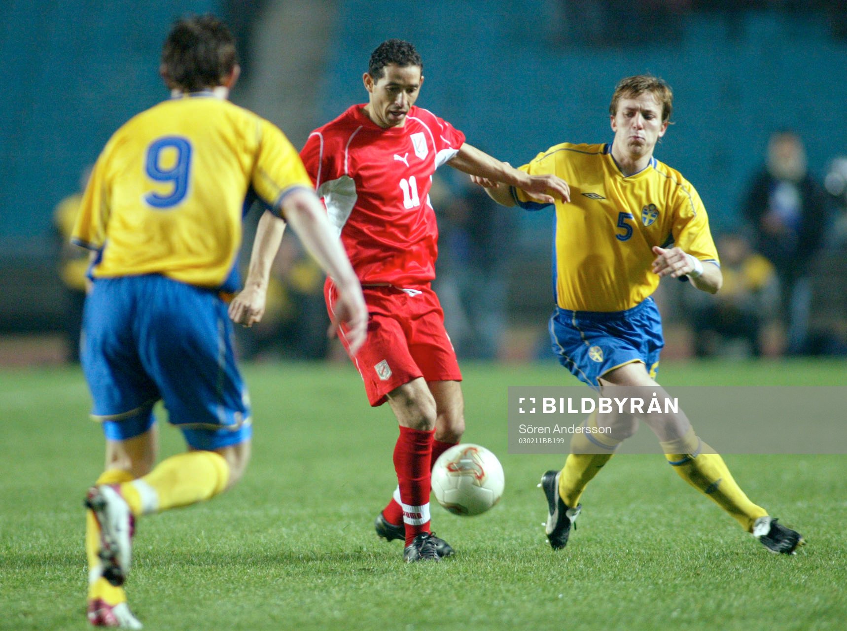 Erik Edman och Kim Källström, Sverige och Mourad Melki,