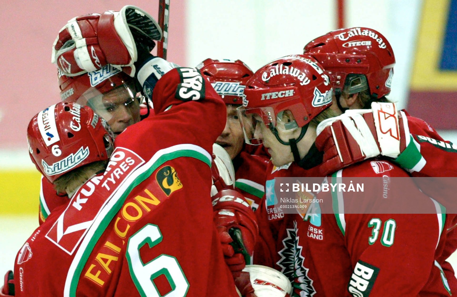 Ronnie Sundin, Niklas Andersson och Jonas Johnson jubel