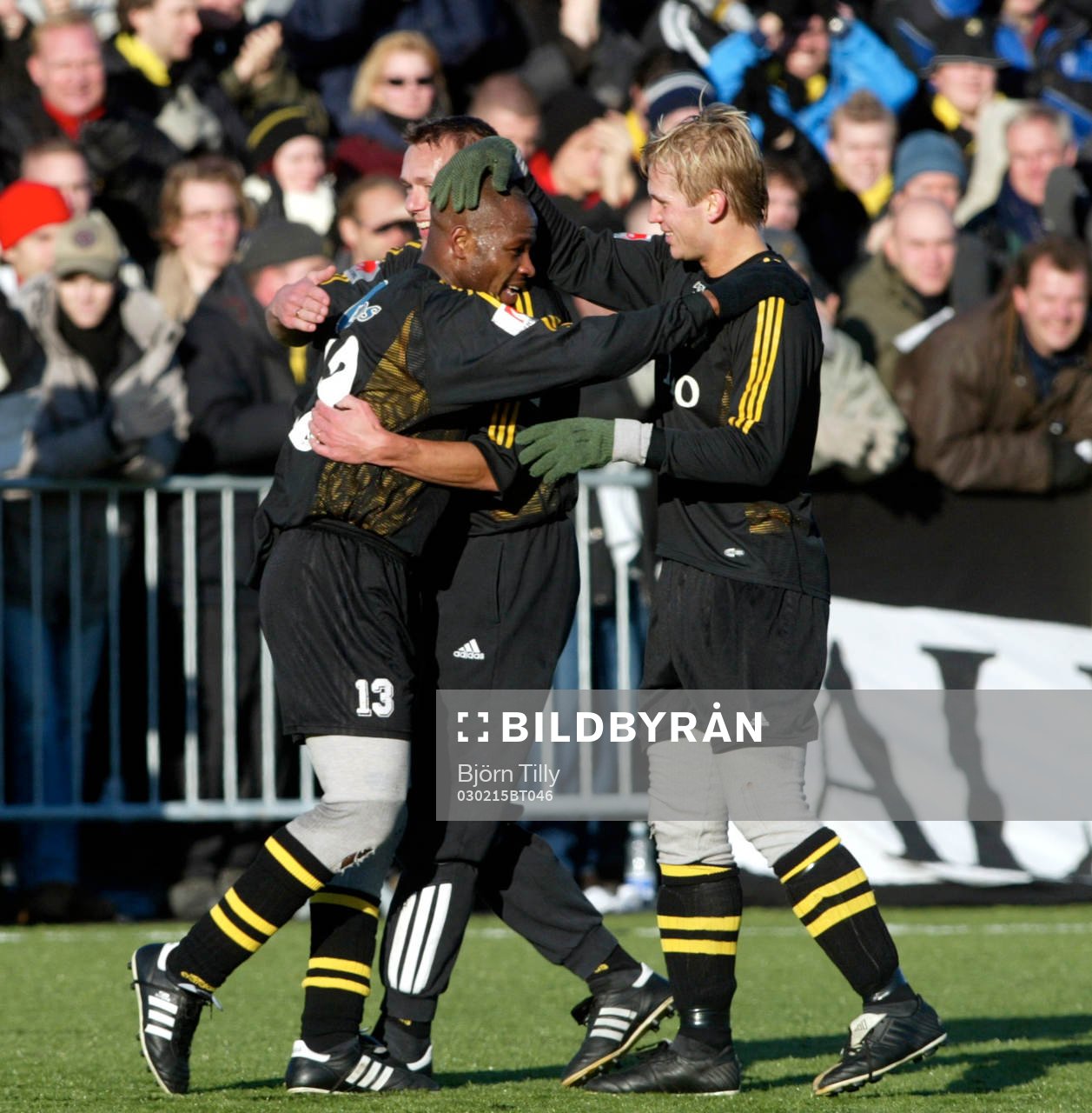 Samuel Ayorinde, Krister Nordin och Martin Åslund, AIK